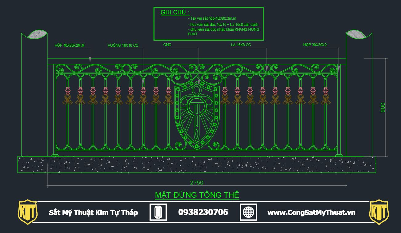 101+ Mẫu hàng rào biệt thự đẹp lộng lẫy xa hoa nhất (2025) cad rao 2