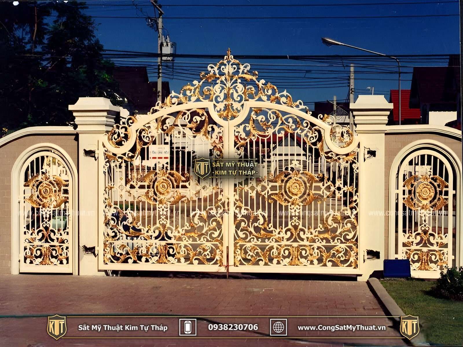 101+ Mẫu cổng biệt thự đẹp hiện đại & đơn giản lộng lẫy nhất cong nhom ngoai