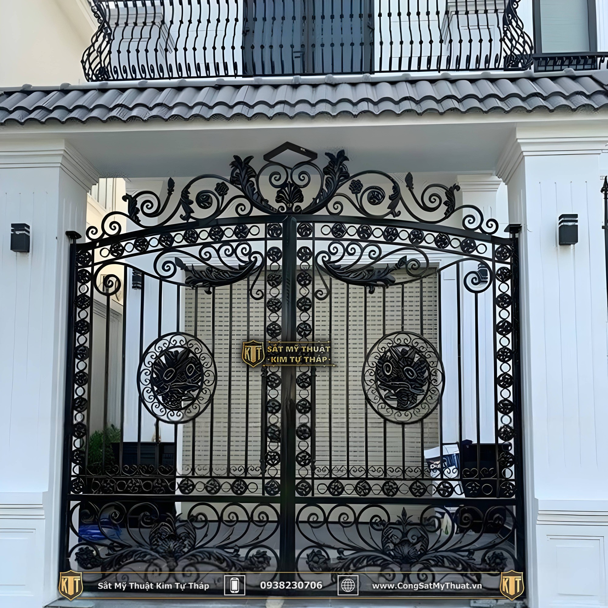 101+ Mẫu cổng biệt thự đẹp hiện đại & đơn giản lộng lẫy nhất cong-sat-biet-thu-1