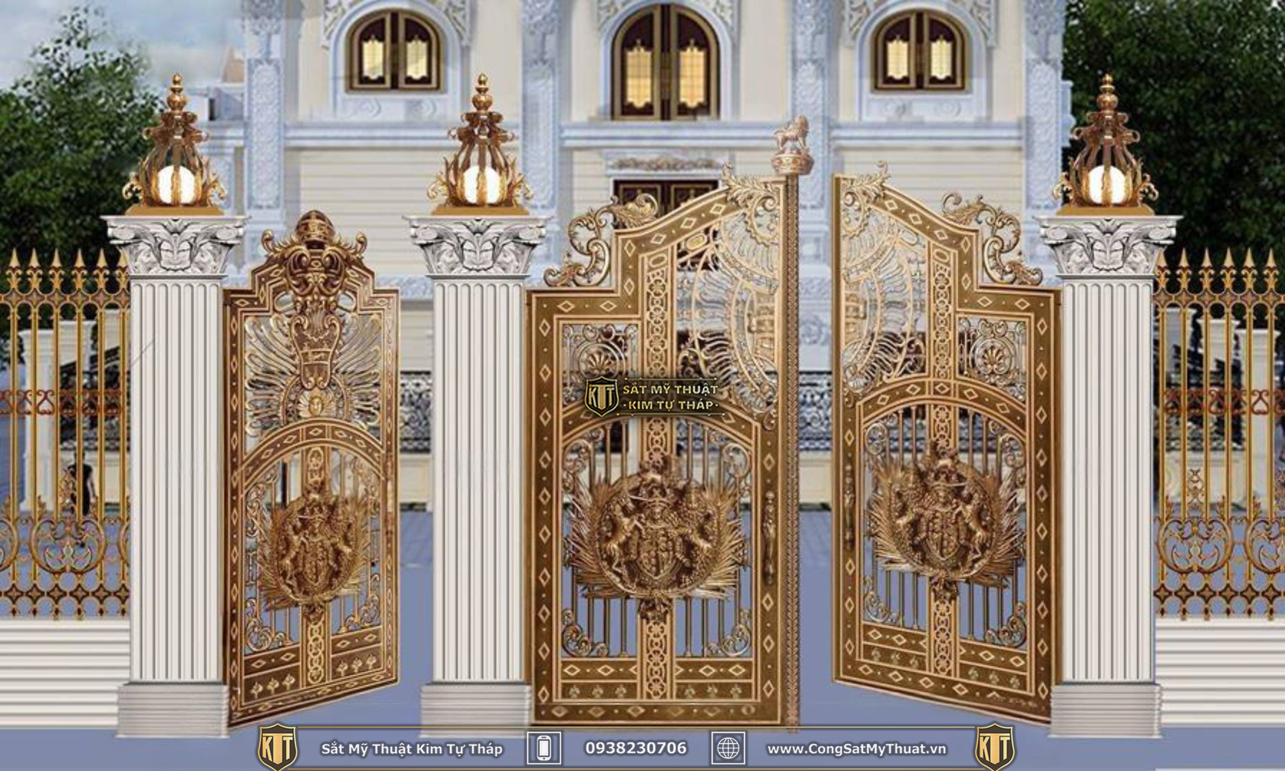 101+ Mẫu cổng biệt thự đẹp hiện đại & đơn giản lộng lẫy nhất cong nhom