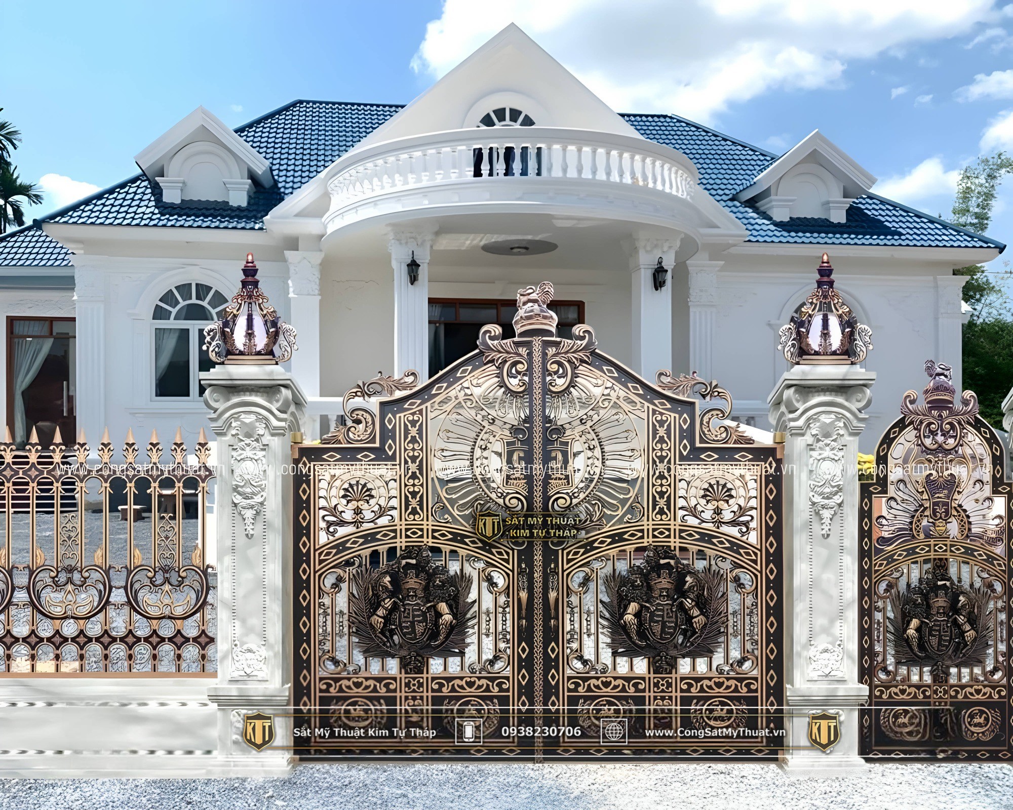 101+ Mẫu cổng biệt thự đẹp hiện đại & đơn giản lộng lẫy nhất cong nhom biet thu