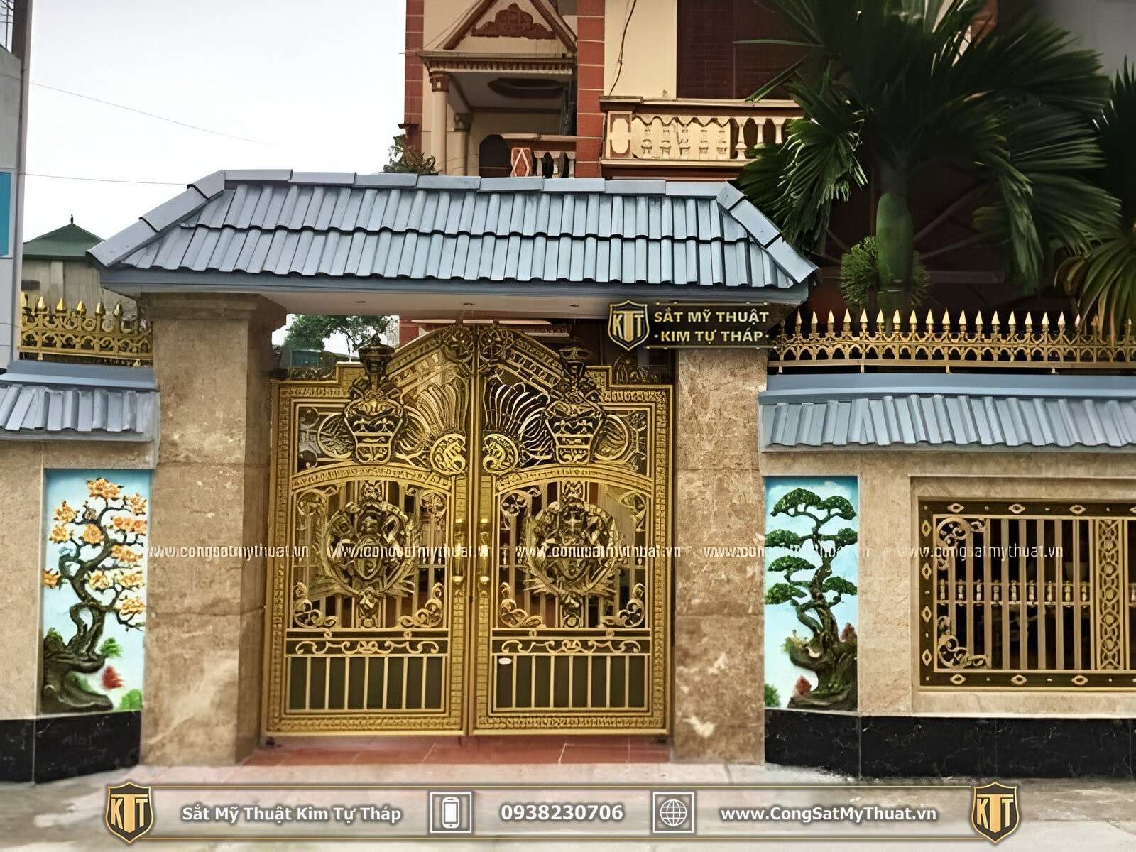 Cổng nhà phố 5x15m 3 tầng 