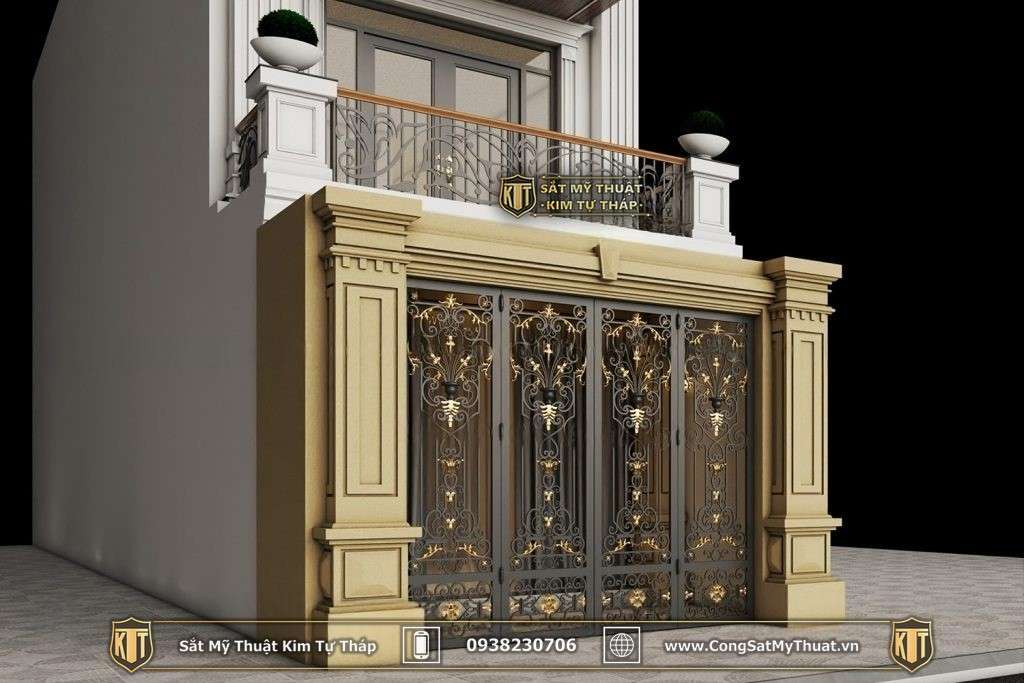 101+ Mẫu cổng biệt thự đẹp hiện đại & đơn giản lộng lẫy nhất cong sat my thuat ktt