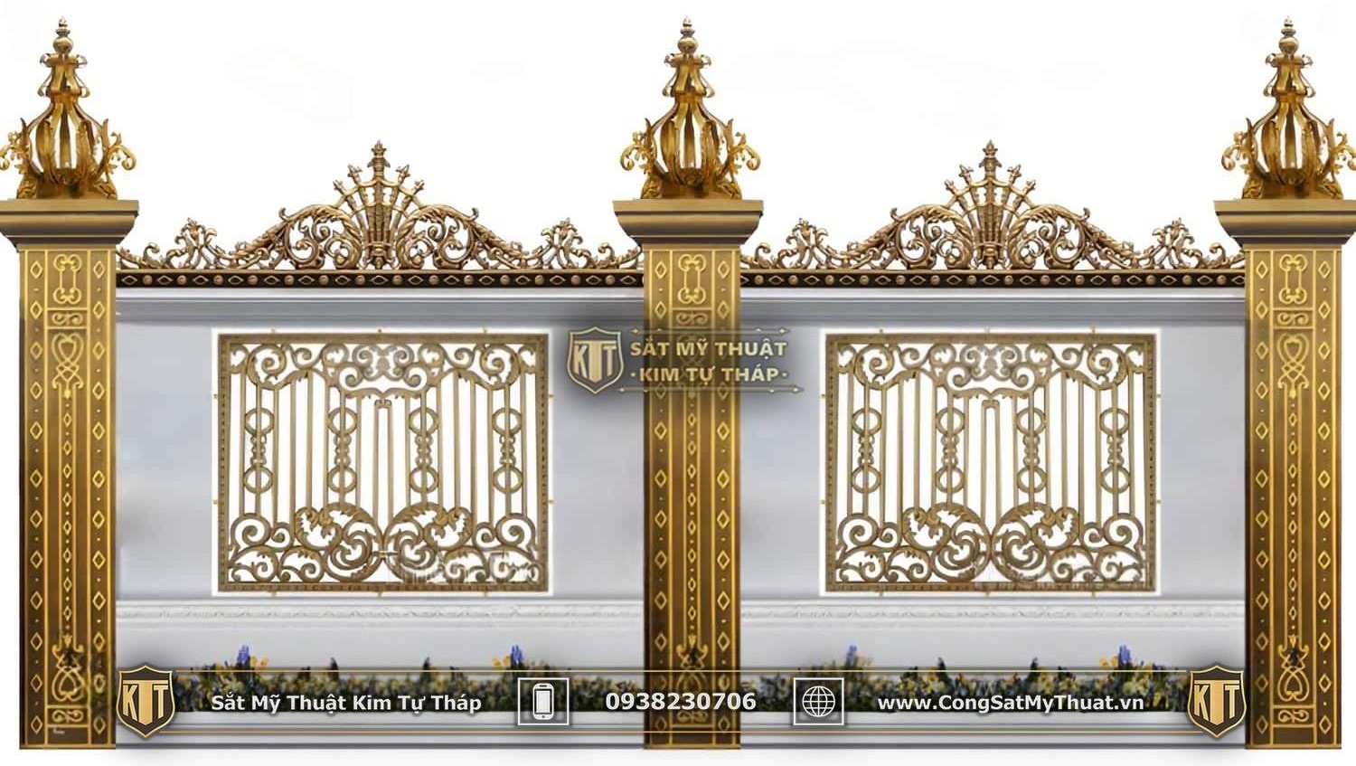 101+ Mẫu hàng rào biệt thự đẹp lộng lẫy xa hoa nhất (2025) nhom duc hang rao (1)