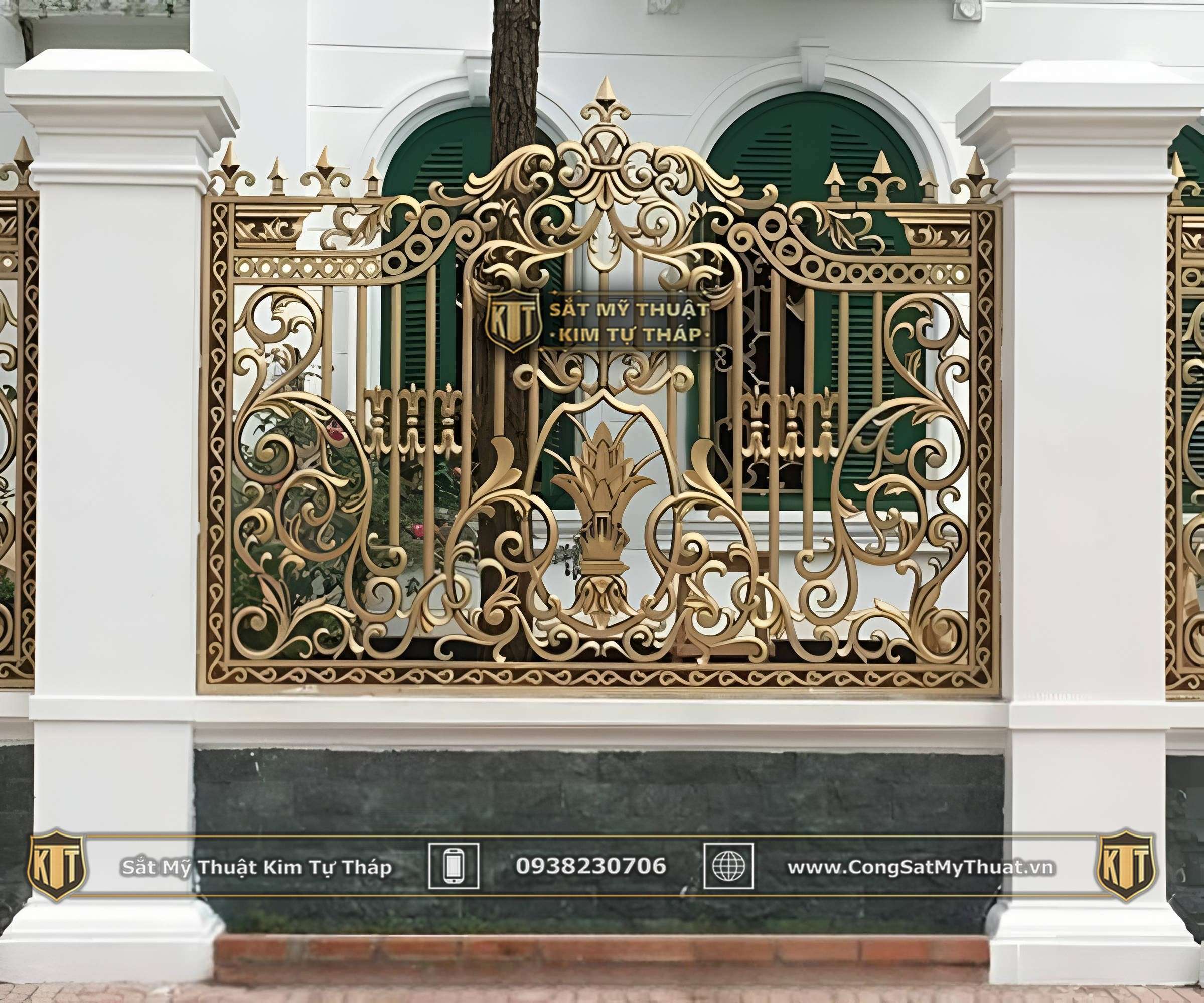 101+ Mẫu hàng rào biệt thự đẹp lộng lẫy xa hoa nhất (2025) nhom duc hang rao (2)