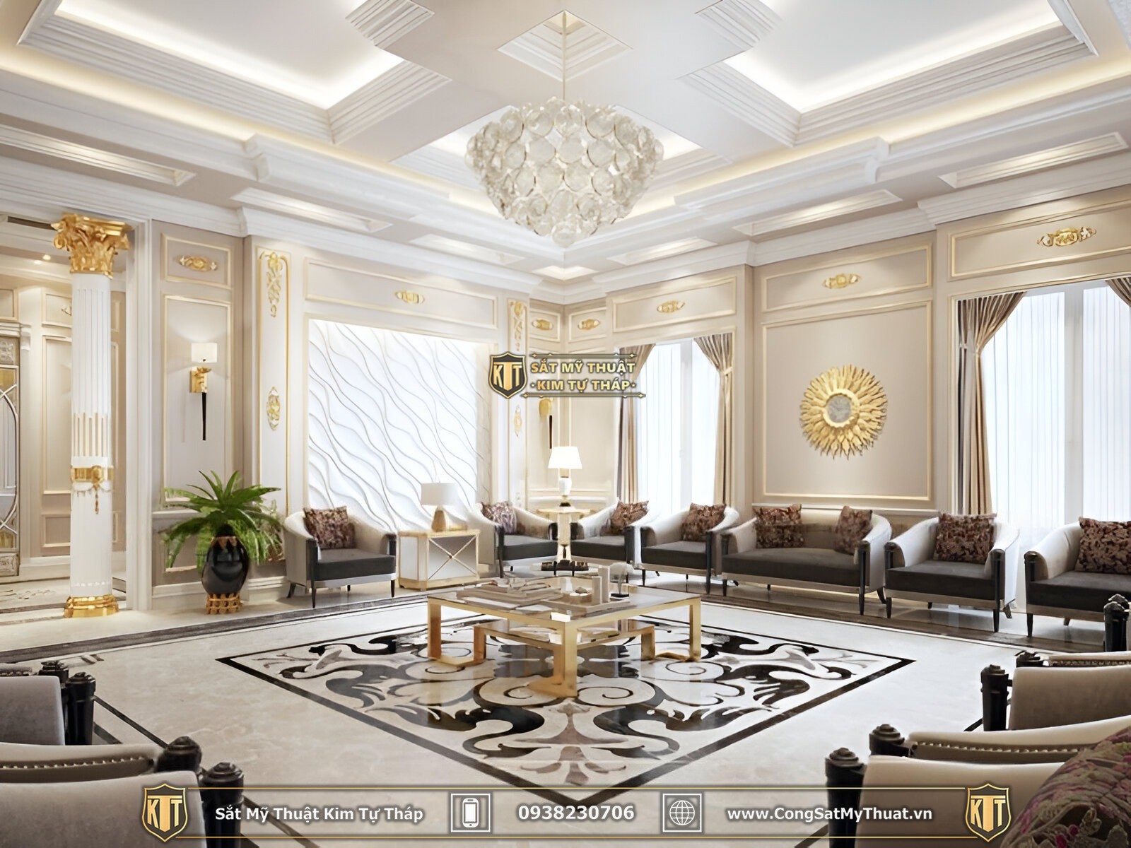 phào chỉ biệt thự 