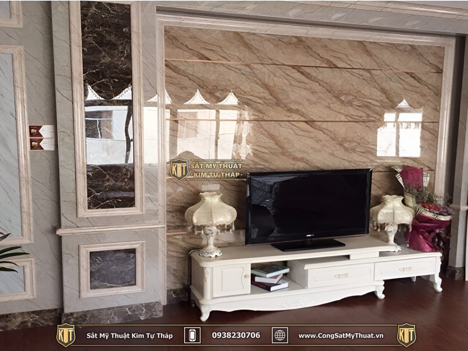 Phào chỉ biệt thự bằng đá 