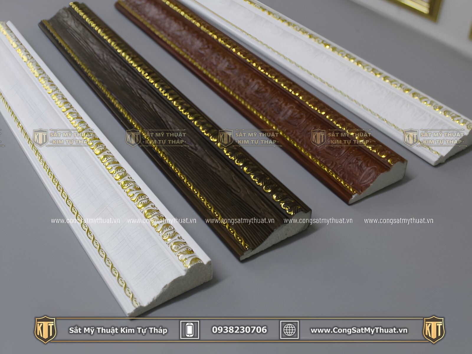 Phào chỉ biệt thự hoa văn gỗ 