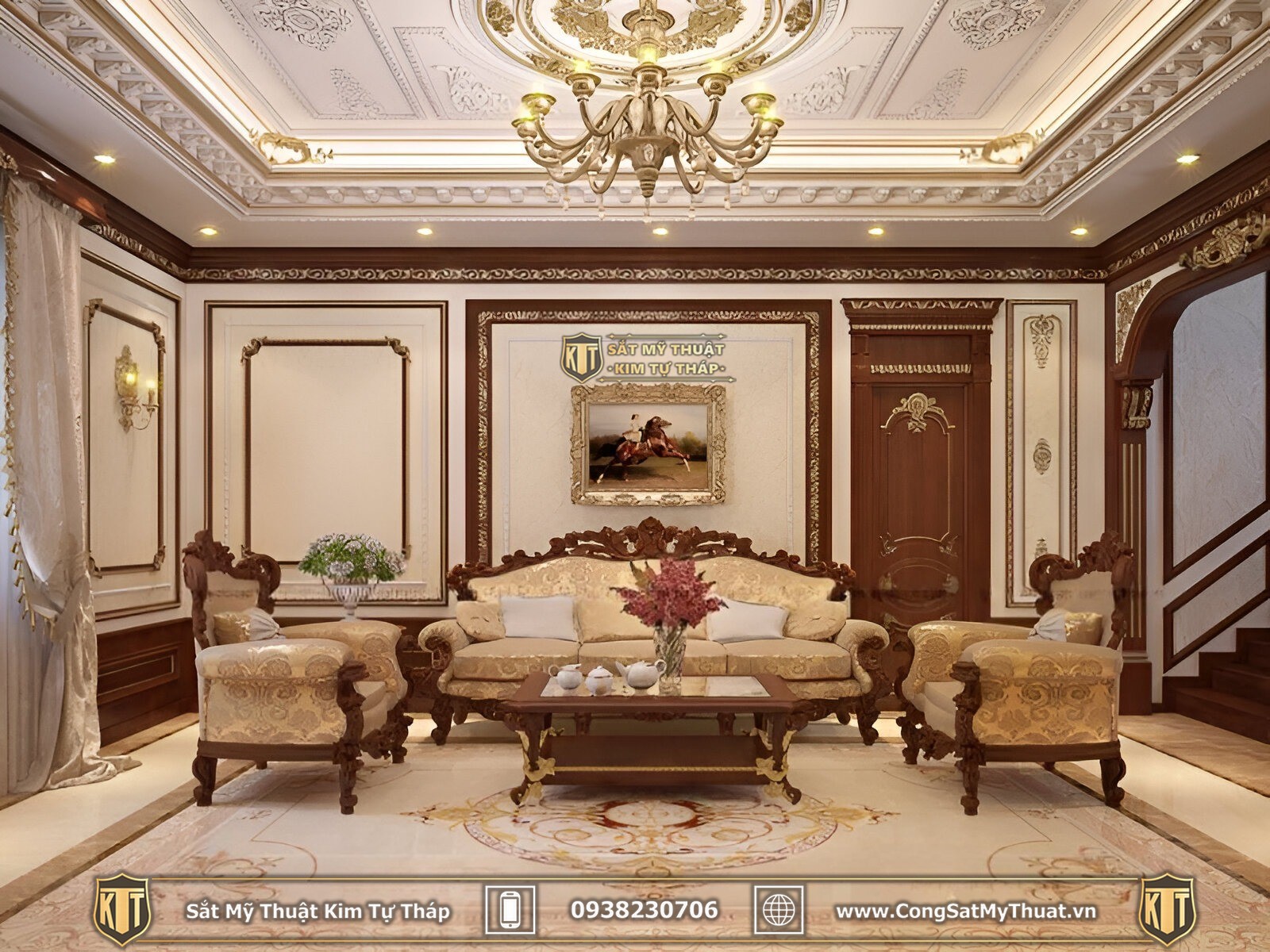 Các mẫu phào chỉ biệt thự ở trần nhà 