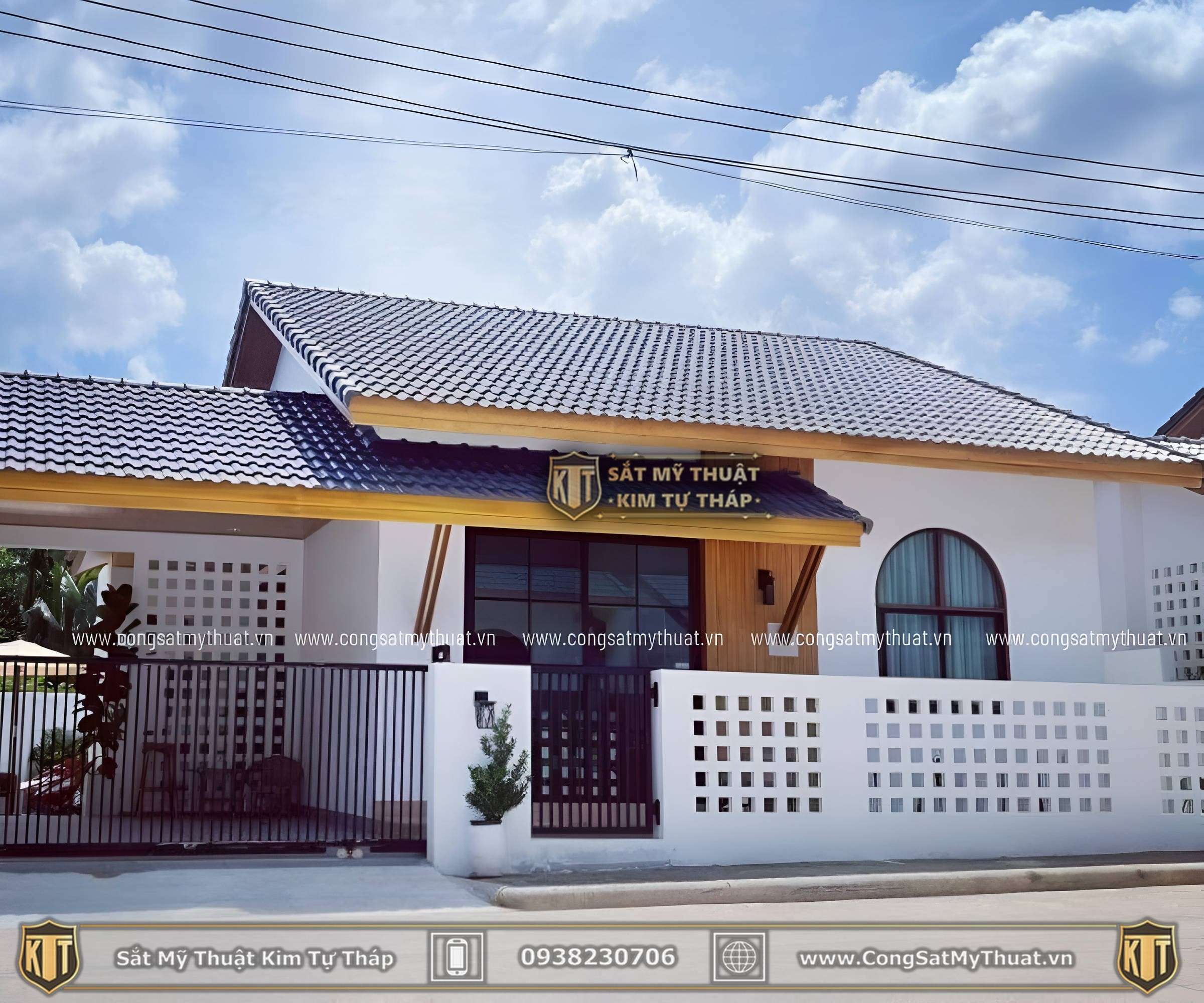 101+ Mẫu hàng rào biệt thự đẹp lộng lẫy xa hoa nhất (2025) sat my thuat hang rao (1)