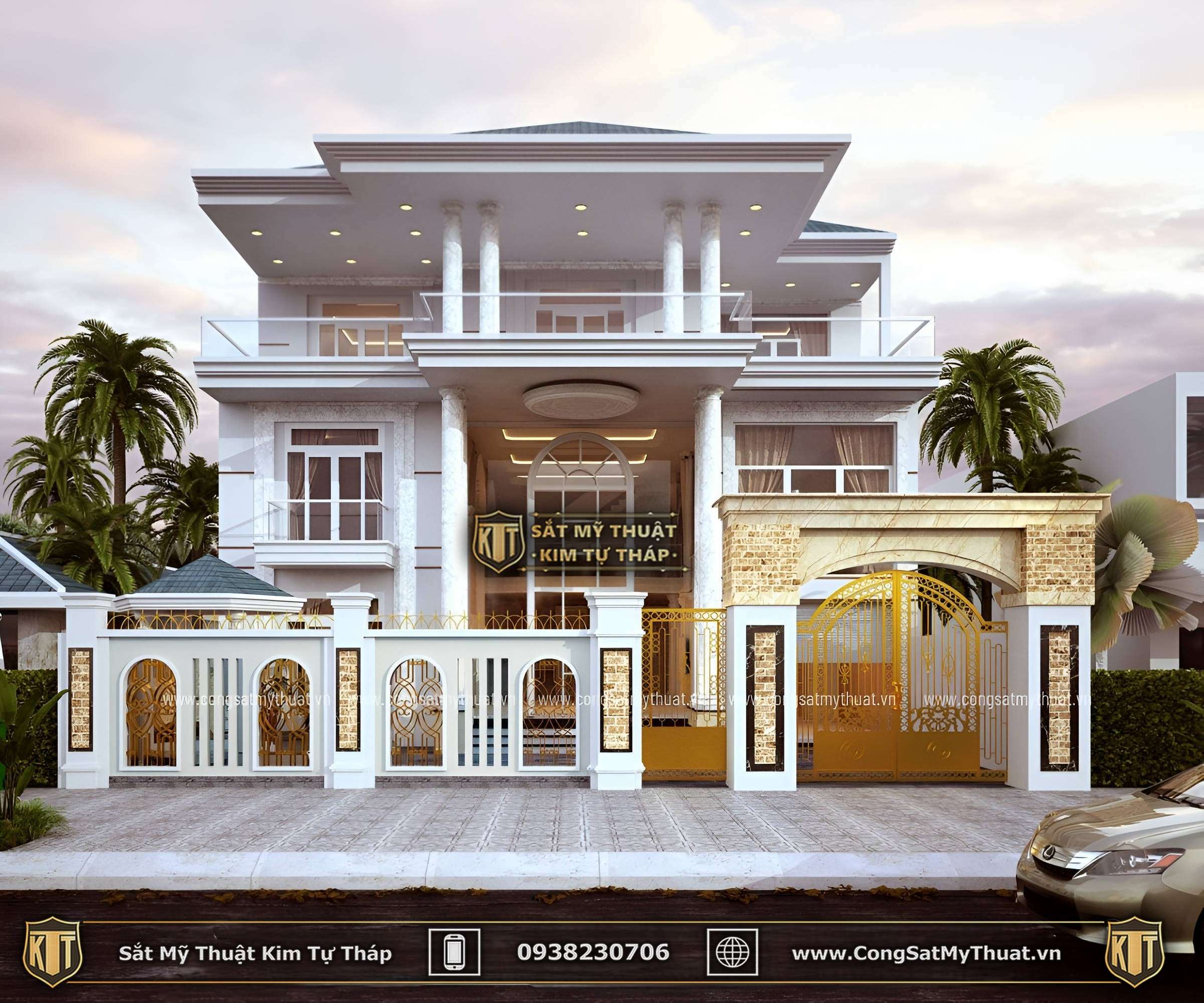 101+ Mẫu hàng rào biệt thự đẹp lộng lẫy xa hoa nhất (2025) sat my thuat hang rao (1)