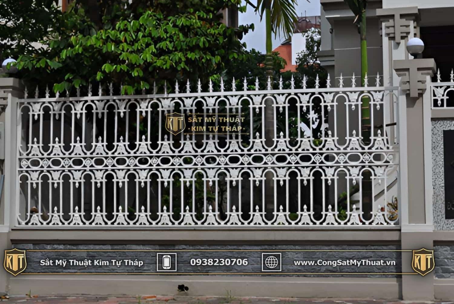 101+ Mẫu hàng rào biệt thự đẹp lộng lẫy xa hoa nhất (2025) sat my thuat hang rao (17)