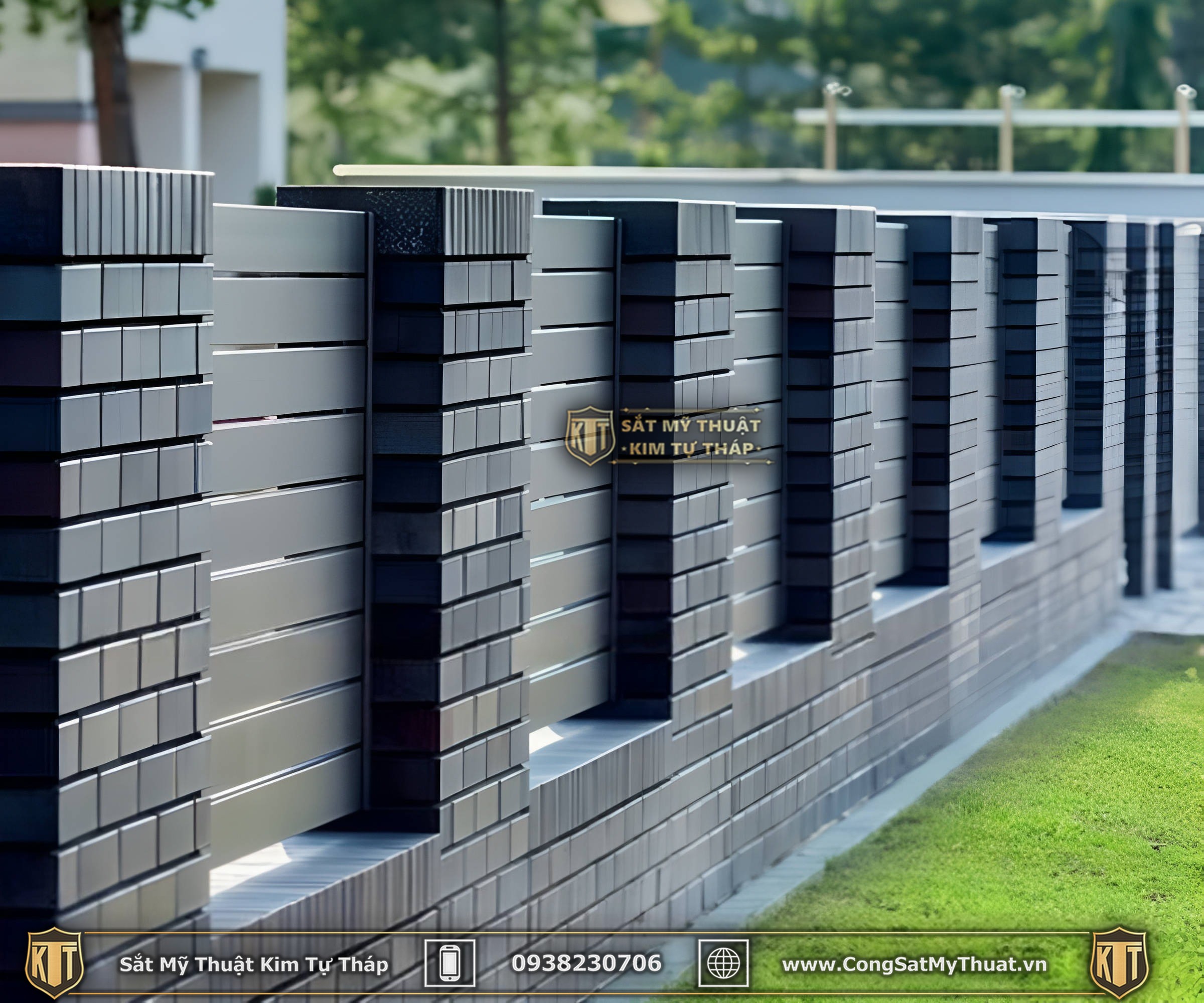 101+ Mẫu hàng rào biệt thự đẹp lộng lẫy xa hoa nhất (2025) sat my thuat hang rao (2)