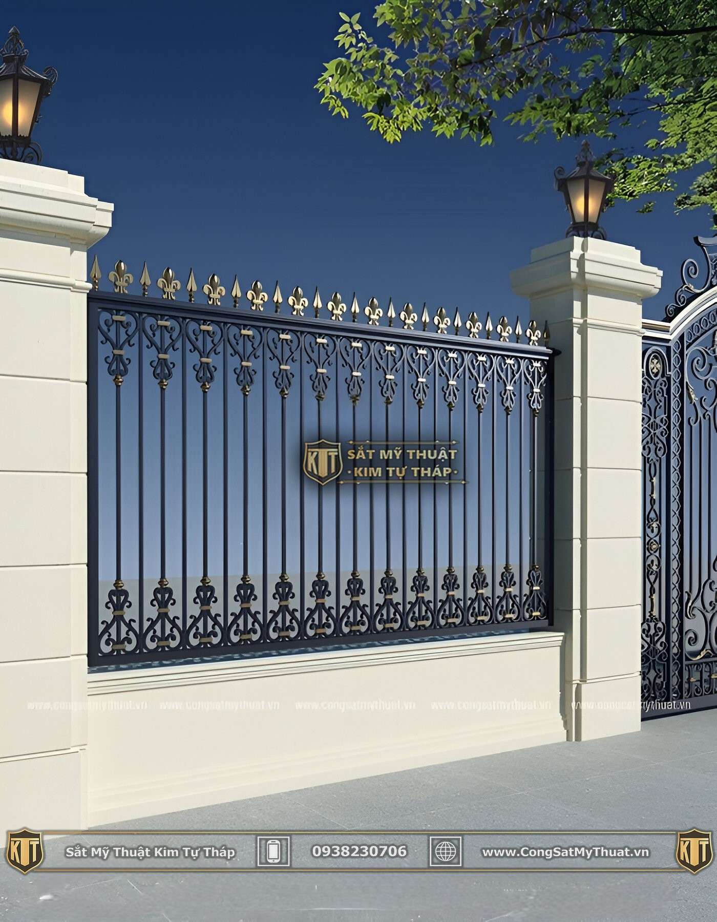 101+ Mẫu hàng rào biệt thự đẹp lộng lẫy xa hoa nhất (2025) sat my thuat hang rao (2)