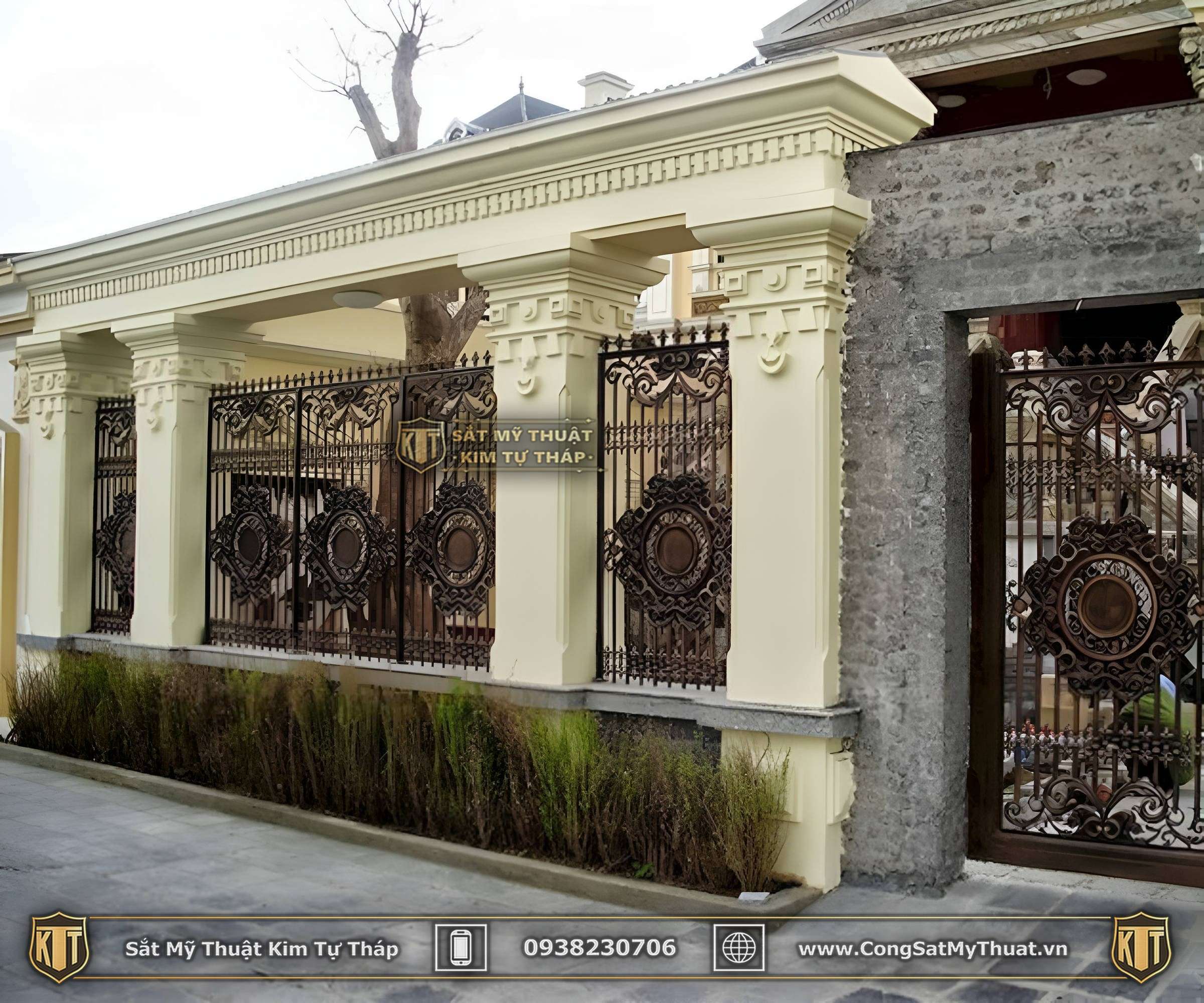 101+ Mẫu hàng rào biệt thự đẹp lộng lẫy xa hoa nhất (2025) sat my thuat hang rao (22)