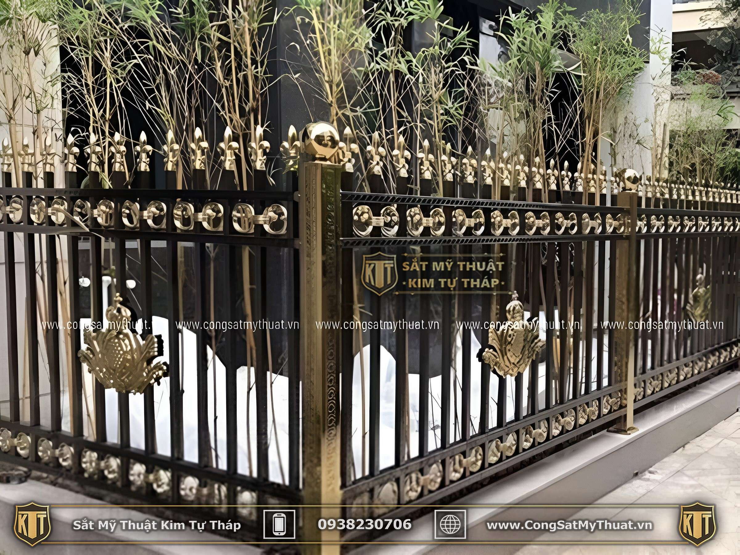 101+ Mẫu hàng rào biệt thự đẹp lộng lẫy xa hoa nhất (2025) sat my thuat hang rao (23)