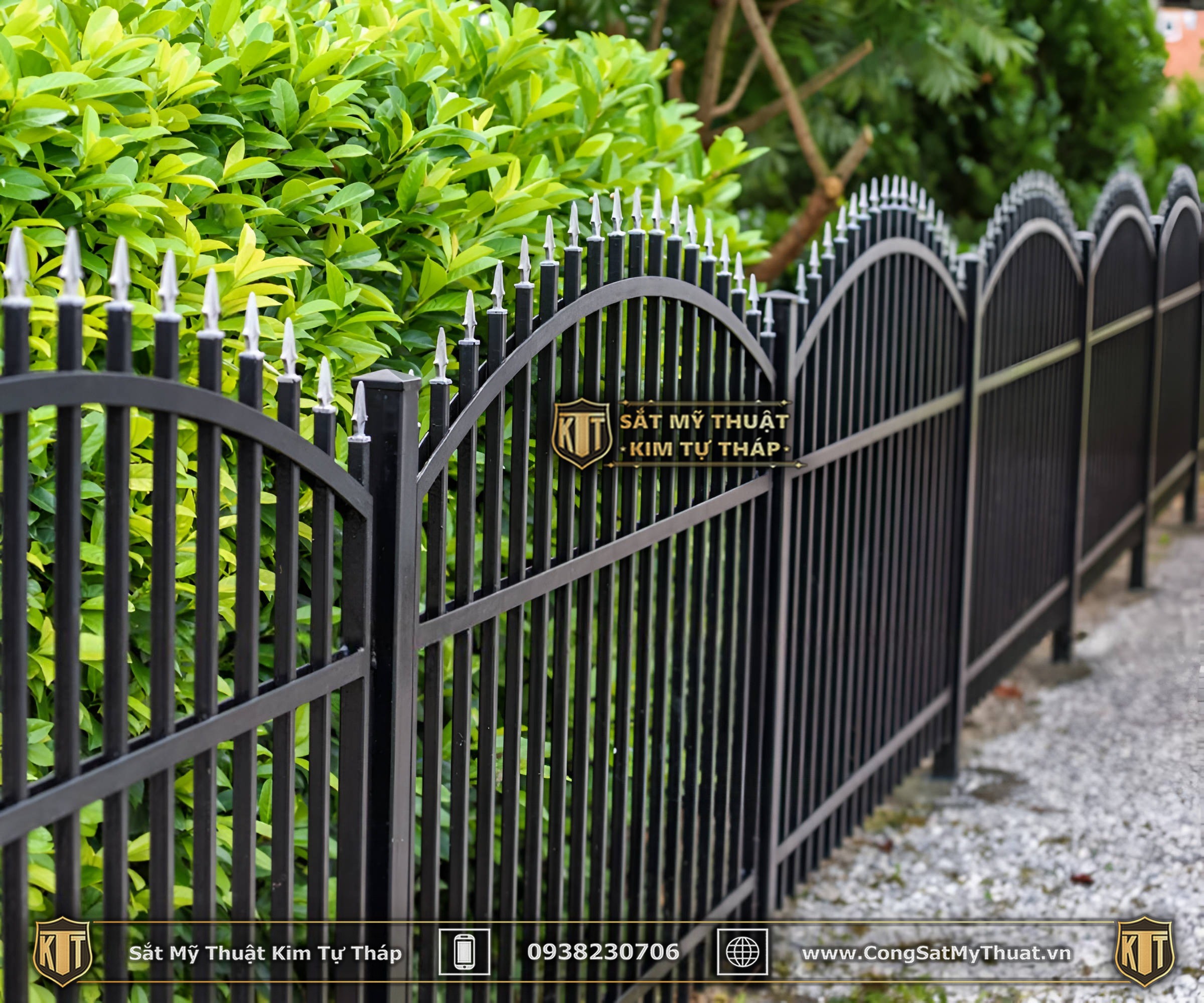 101+ Mẫu hàng rào biệt thự đẹp lộng lẫy xa hoa nhất (2025) sat my thuat hang rao (27)