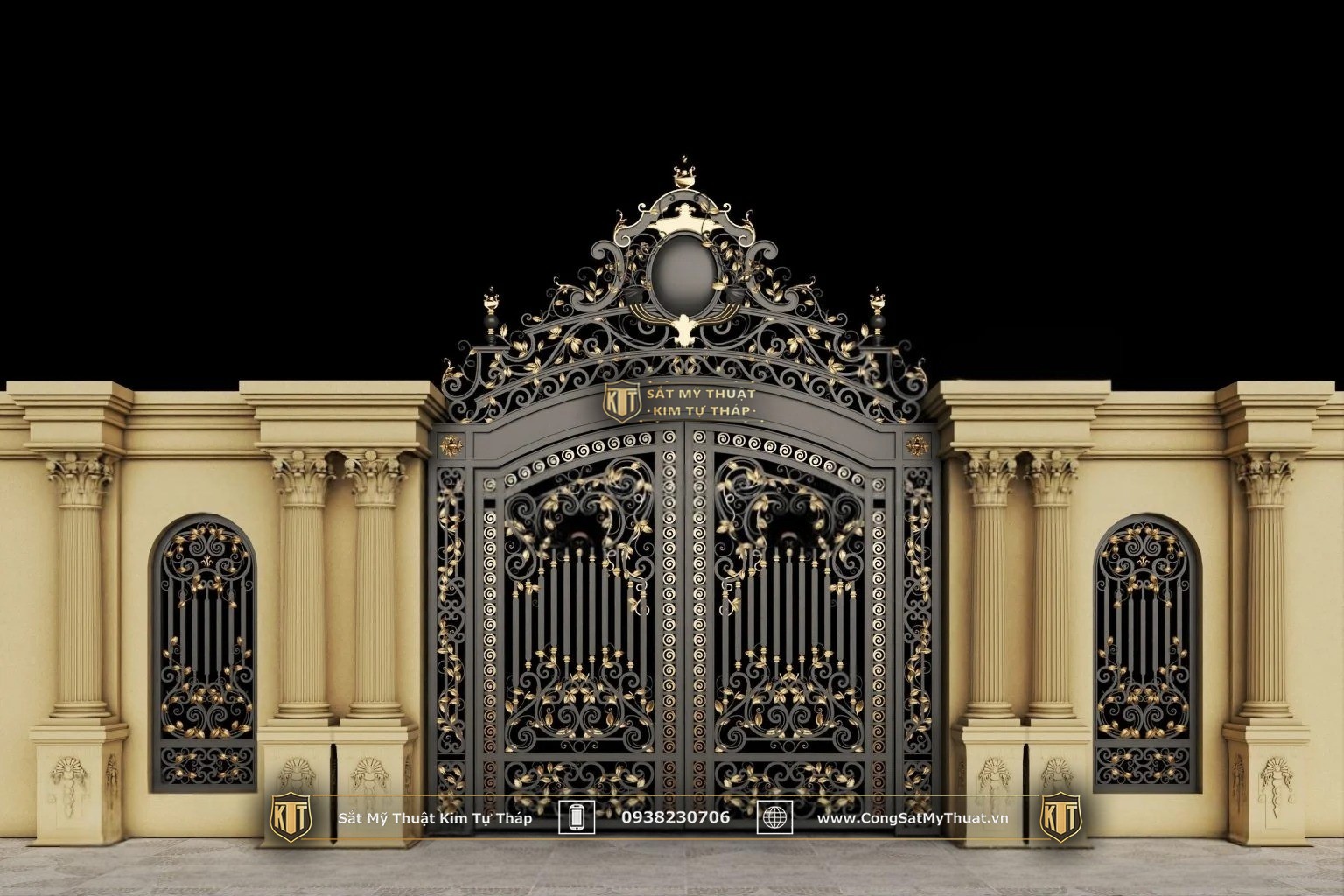 101+ Mẫu cổng biệt thự đẹp hiện đại & đơn giản lộng lẫy nhất cong sat my thuat ktt