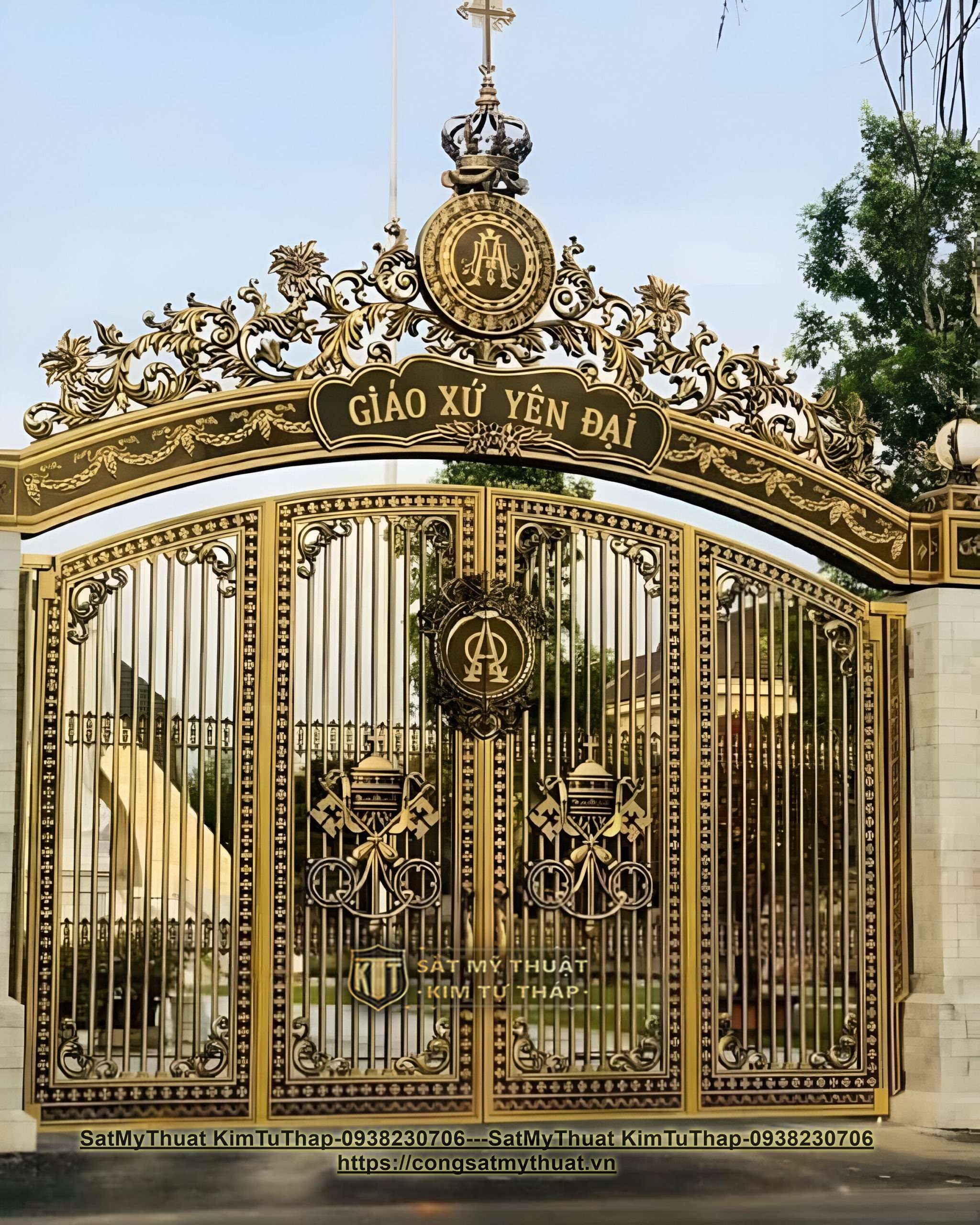 101+ Mẫu cổng nhà thờ công giáo đẹp sang trọng mới nhất 2025 Mẫu cổng sắt nhà thờ kiểu cổ điển sang trọng và đầy uy nghiêm