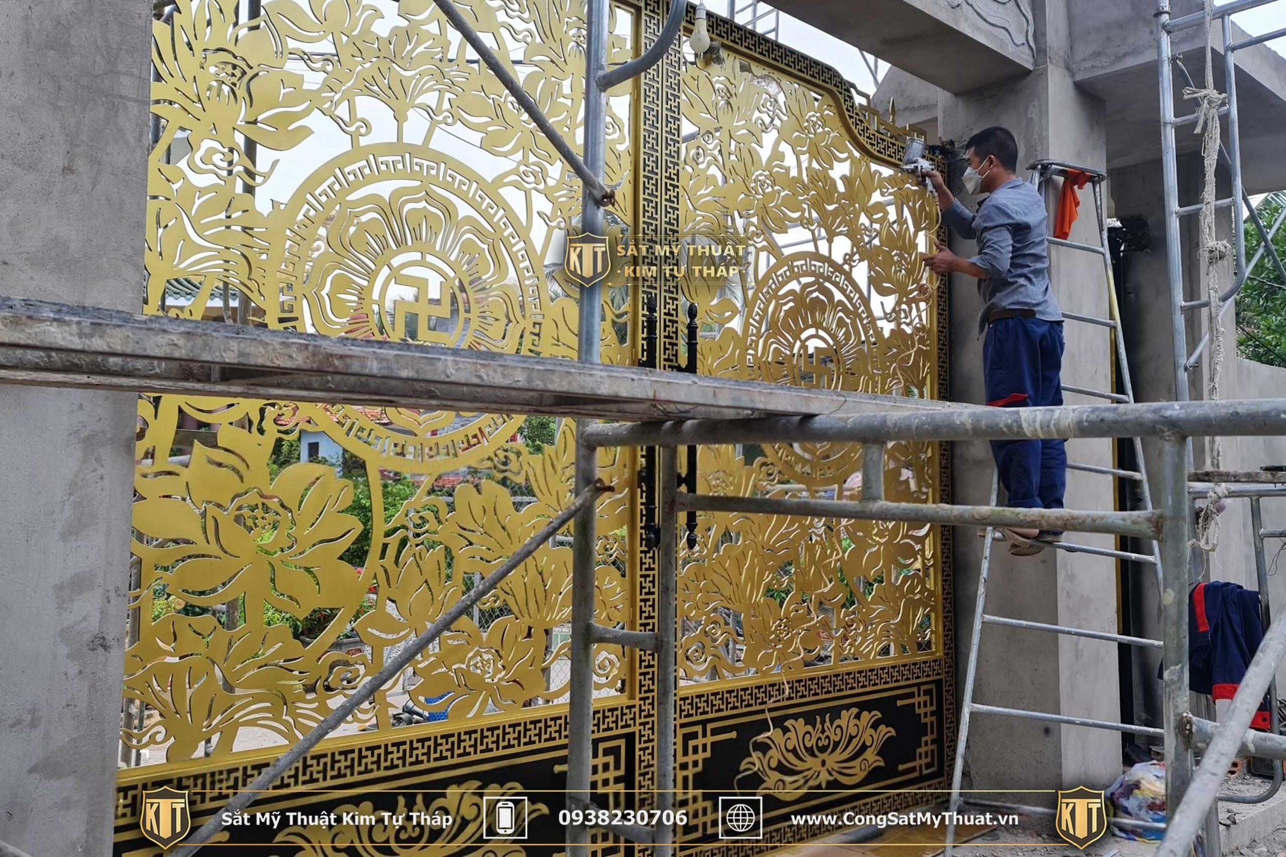 52+ Mẫu cổng chùa đẹp nhất Việt Nam thời thượng nhất 2025 Các Mẫu Cổng Chùa Nghệ Thuật Đẹp từ Sắt Mỹ Thuật Kim Tự Tháp 14