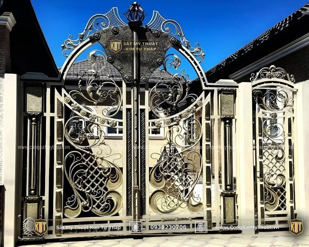 101+ Mẫu cổng biệt thự đẹp hiện đại & đơn giản lộng lẫy nhất cong nhom ngoai