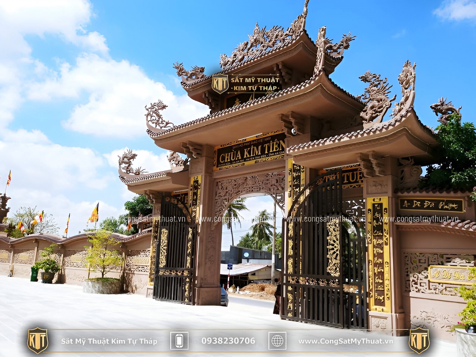 52+ Mẫu cổng chùa đẹp nhất Việt Nam thời thượng nhất 2025 Cổng chùa đẹp bằng sắt mỹ thuật