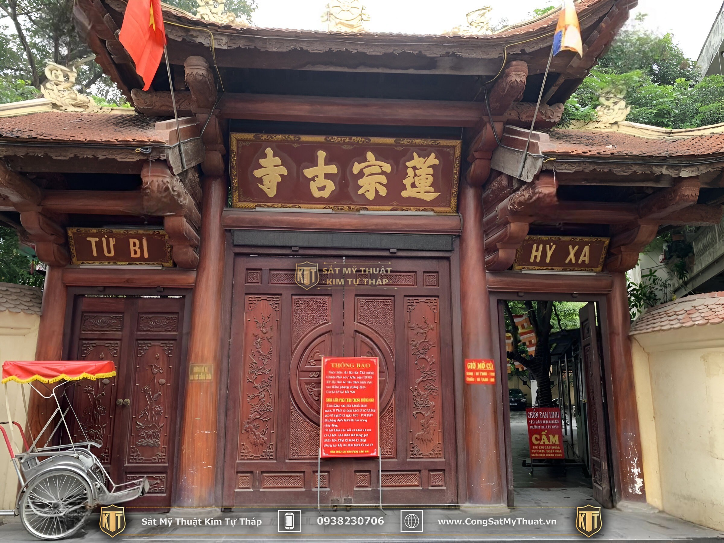 52+ Mẫu cổng chùa đẹp nhất Việt Nam thời thượng nhất 2025 Cổng chùa bằng ghỗ