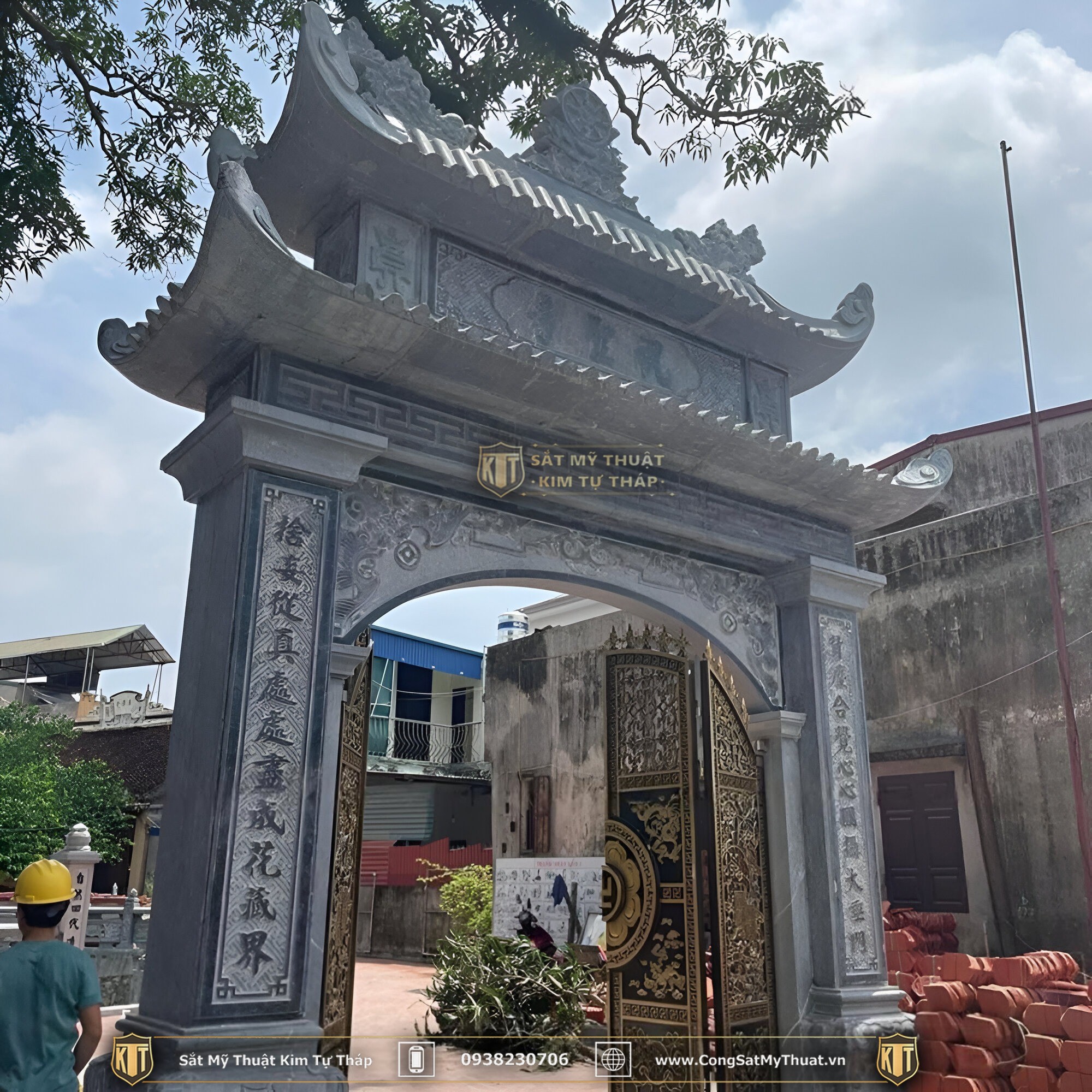 52+ Mẫu cổng chùa đẹp nhất Việt Nam thời thượng nhất 2025 Cổng chùa làm bằng đá