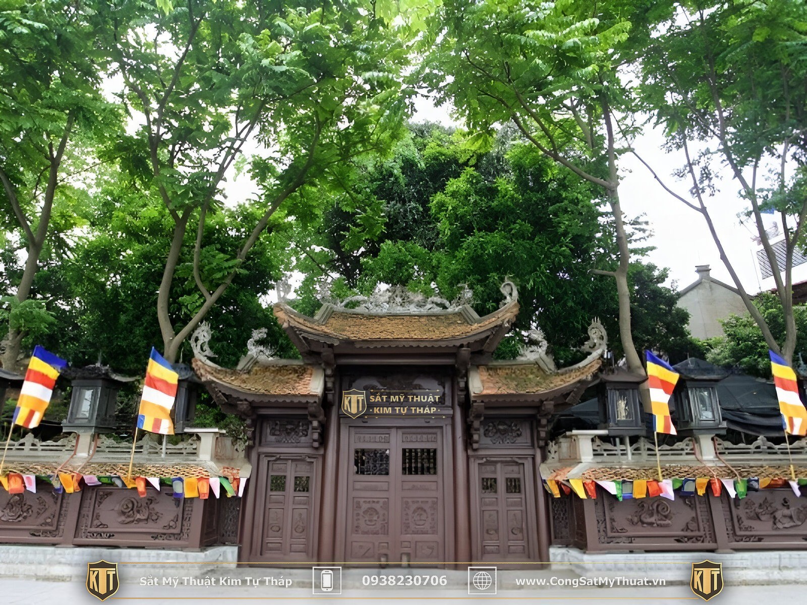 52+ Mẫu cổng chùa đẹp nhất Việt Nam thời thượng nhất 2025 Cổng chùa đẹp làm bằng ghỗ