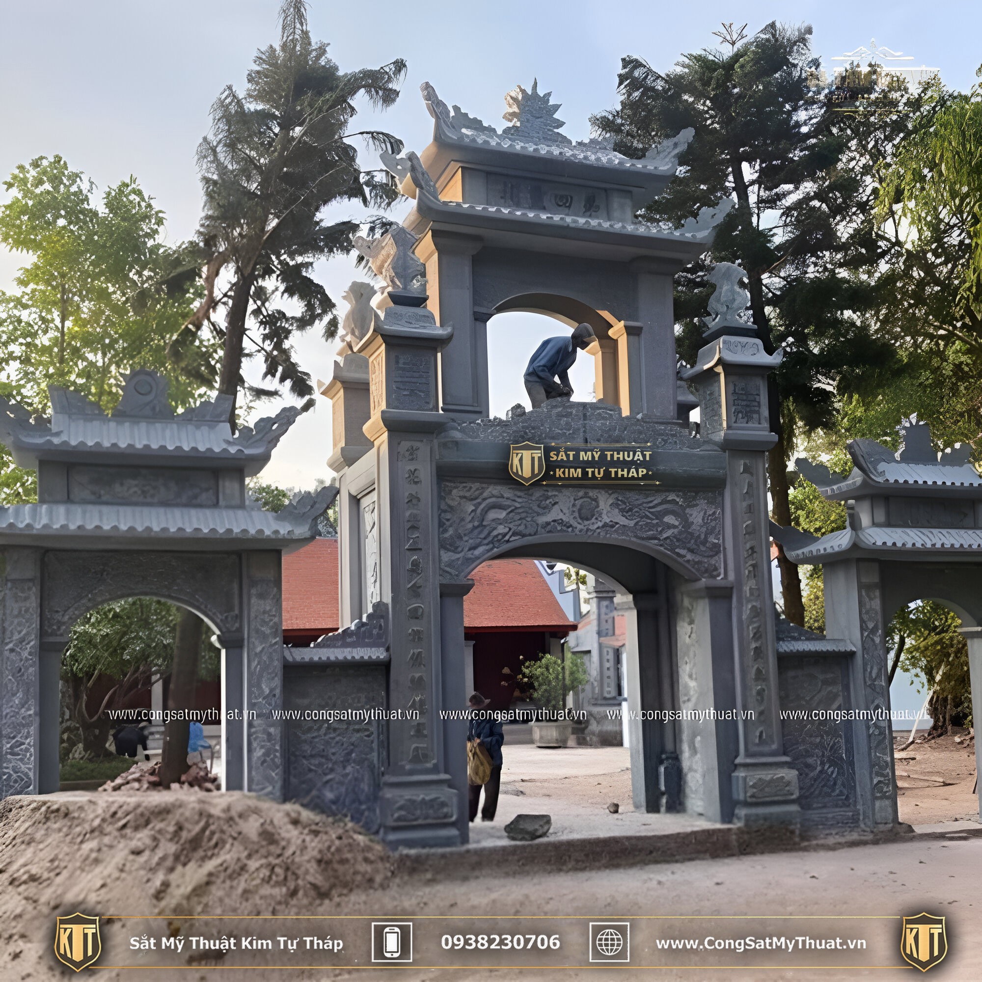 52+ Mẫu cổng chùa đẹp nhất Việt Nam thời thượng nhất 2025 Cổng chùa làm bằng đá