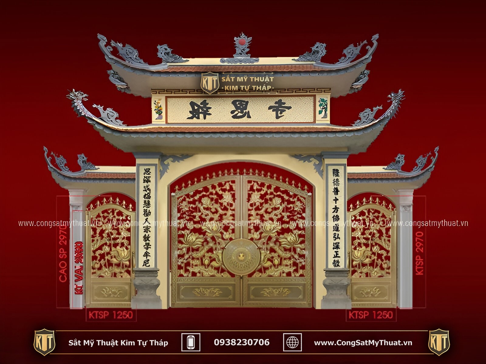 52+ Mẫu cổng chùa đẹp nhất Việt Nam thời thượng nhất 2025 Cổng chùa đẹp làm bằng nhôm đúc mỹ nghệ