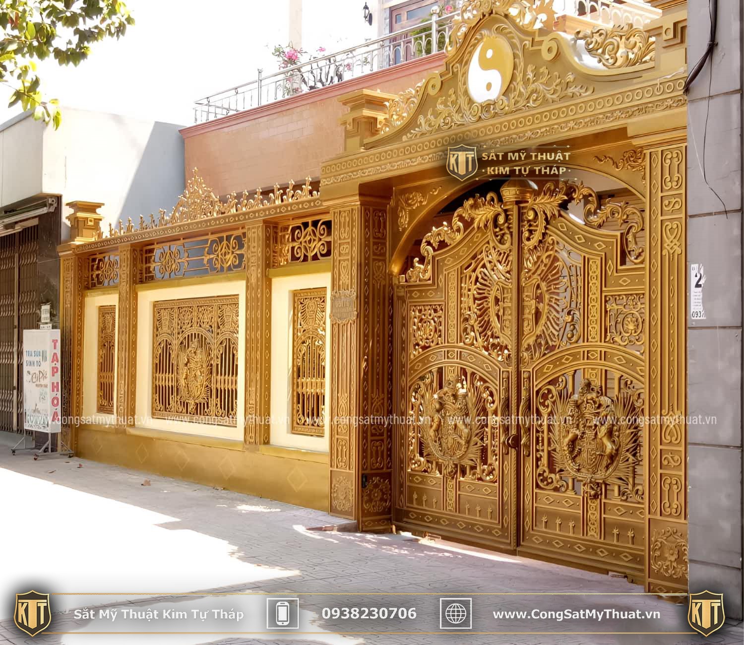 52+ Mẫu cổng chùa đẹp nhất Việt Nam thời thượng nhất 2025 Cổng chùa nhôm đúc đẹp