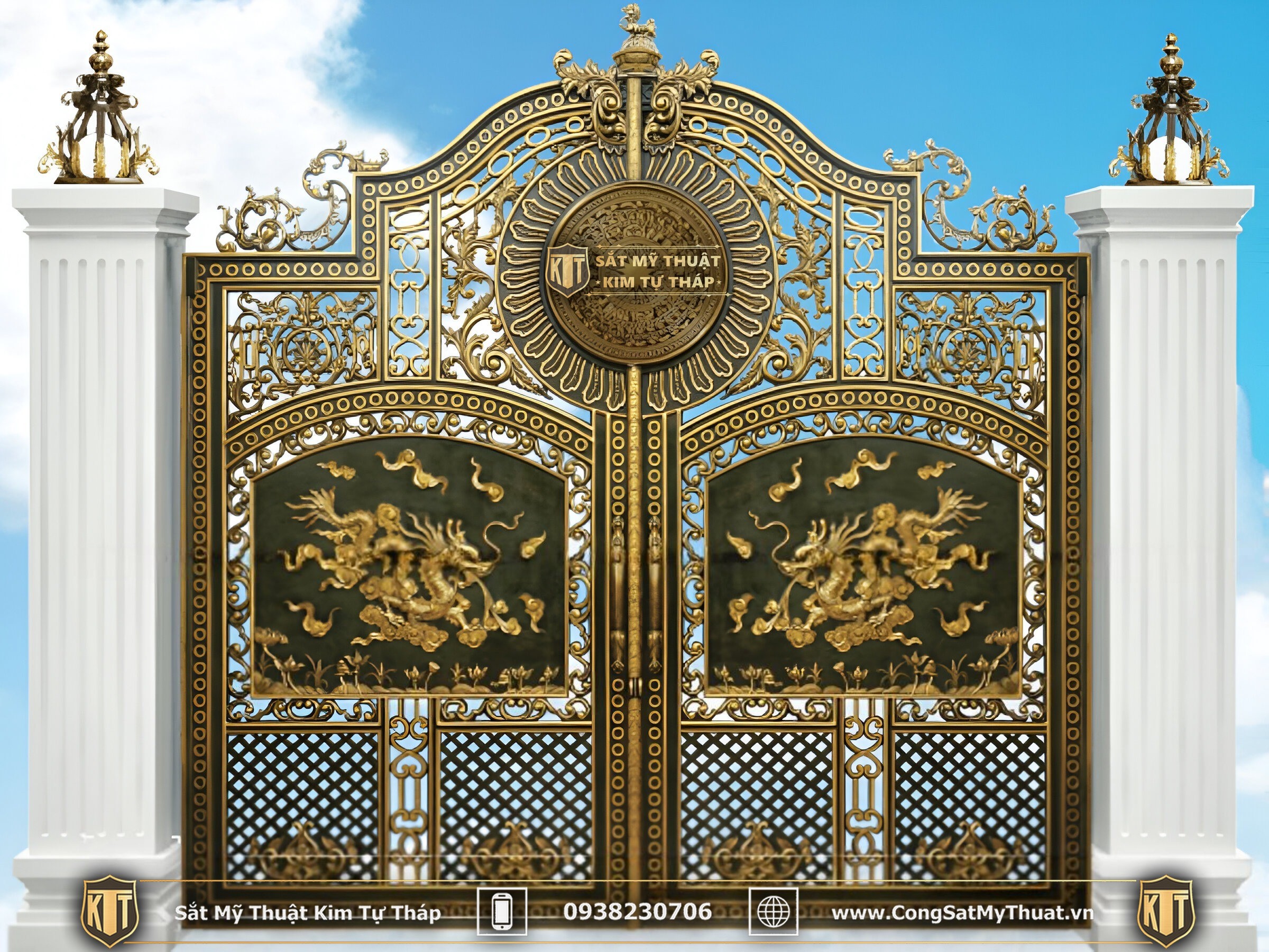 52+ Mẫu cổng chùa đẹp nhất Việt Nam thời thượng nhất 2025 Cổng chùa hoạ tiết đối xứng