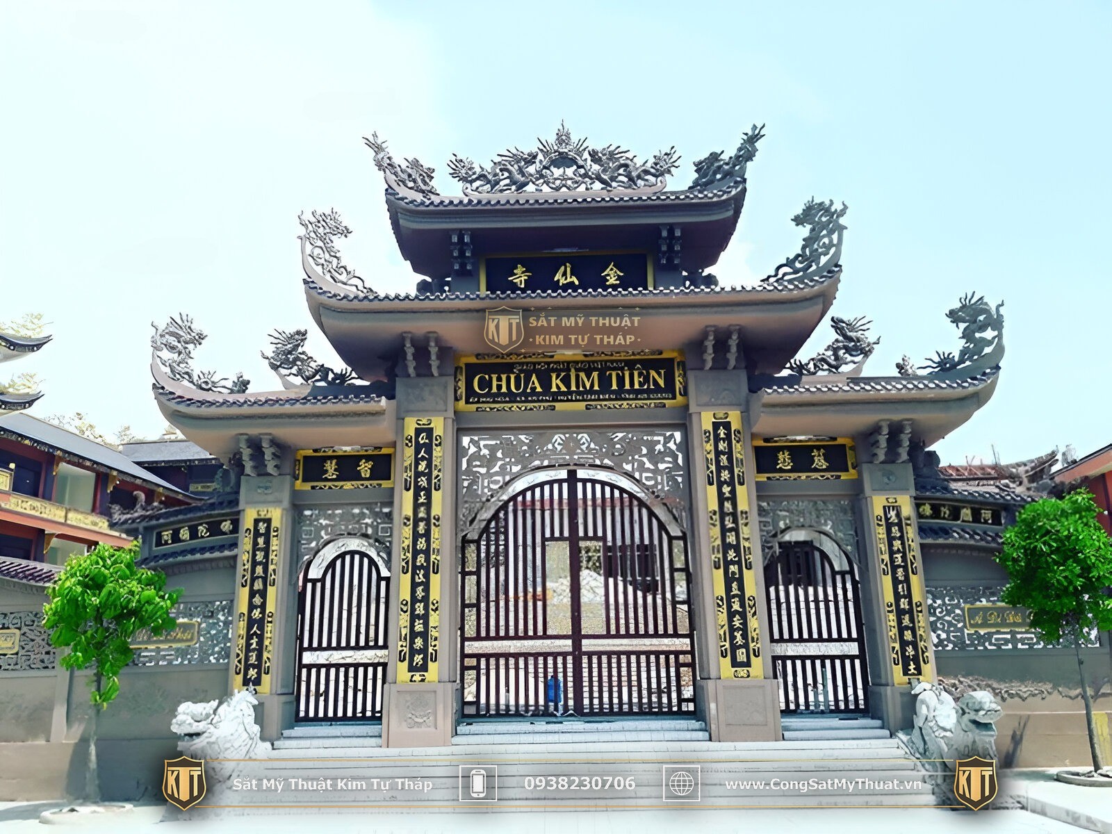 52+ Mẫu cổng chùa đẹp nhất Việt Nam thời thượng nhất 2025 Cổng chùa đẹp bằng sắt mỹ thuật