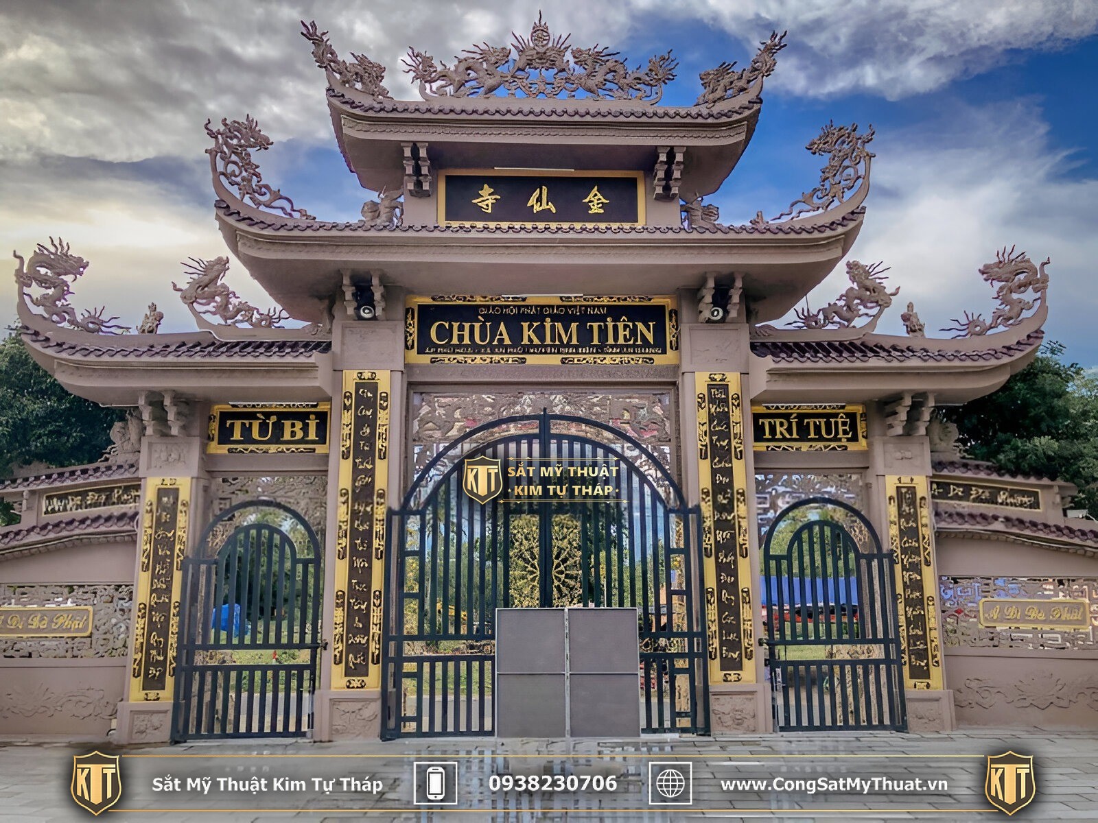 52+ Mẫu cổng chùa đẹp nhất Việt Nam thời thượng nhất 2025 Cổng chùa đẹp bằng sắt mỹ thuật