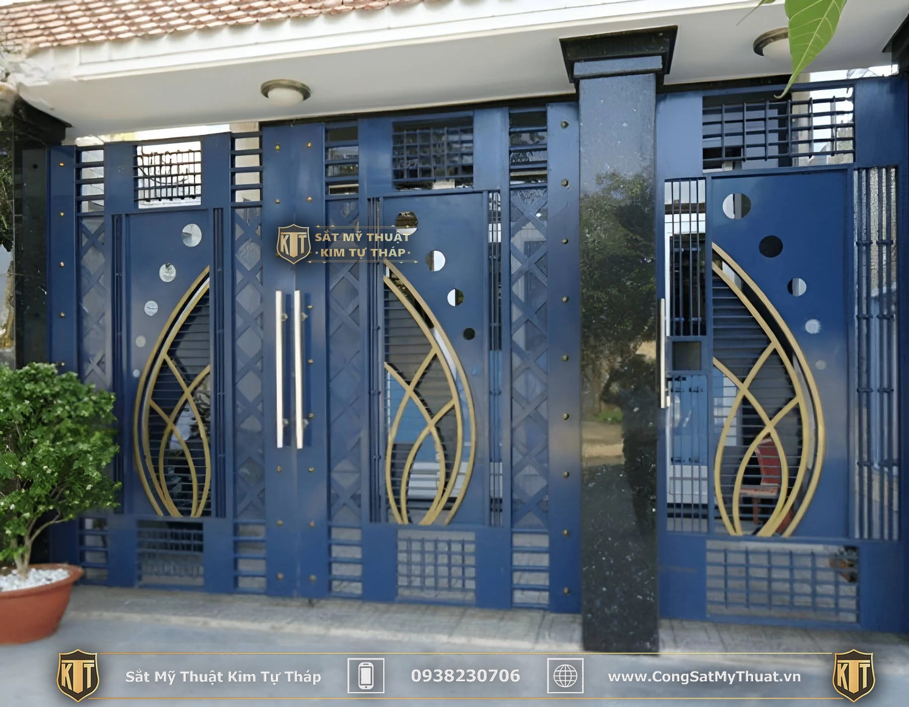 101+ Mẫu cổng biệt thự đẹp hiện đại & đơn giản lộng lẫy nhất cong sat my thuat ktt