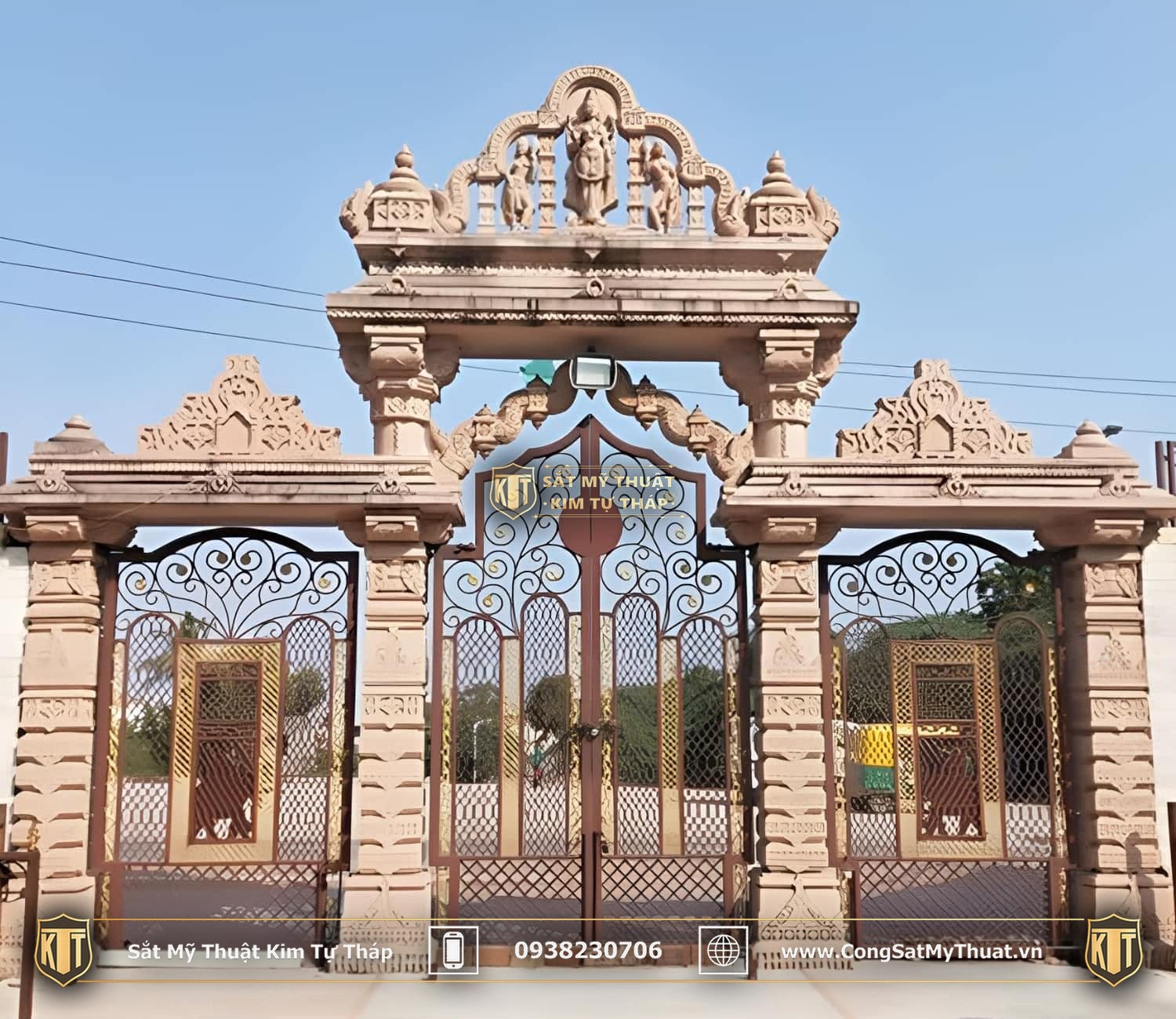 52+ Mẫu cổng chùa đẹp nhất Việt Nam thời thượng nhất 2025 Cổng sắt chùa đẹp nghệ thuật