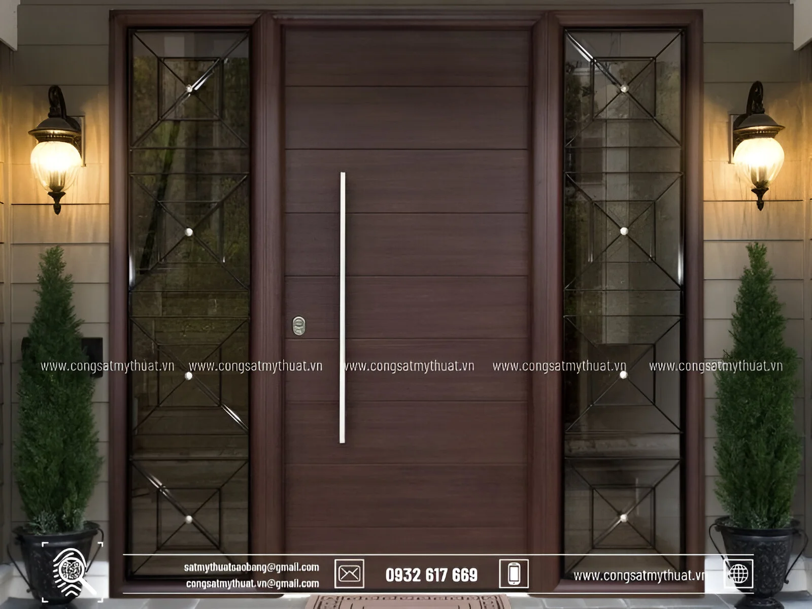101+ Mẫu cổng biệt thự đẹp hiện đại & đơn giản lộng lẫy nhất cửa gỗ biệt thự cao cấp