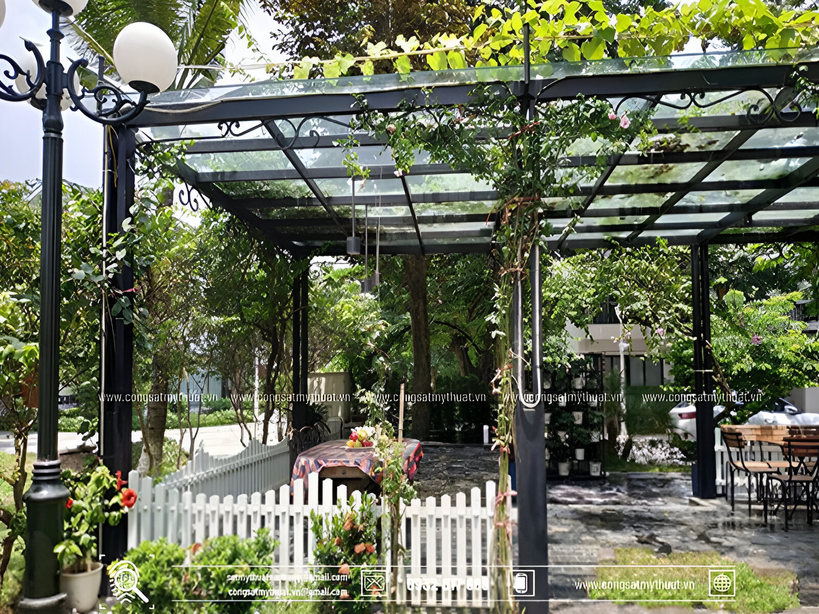 72+ Mẫu mái kính sân vườn đẹp được ưa chuộng nhất (2025) mái kính sân vườn cường lực