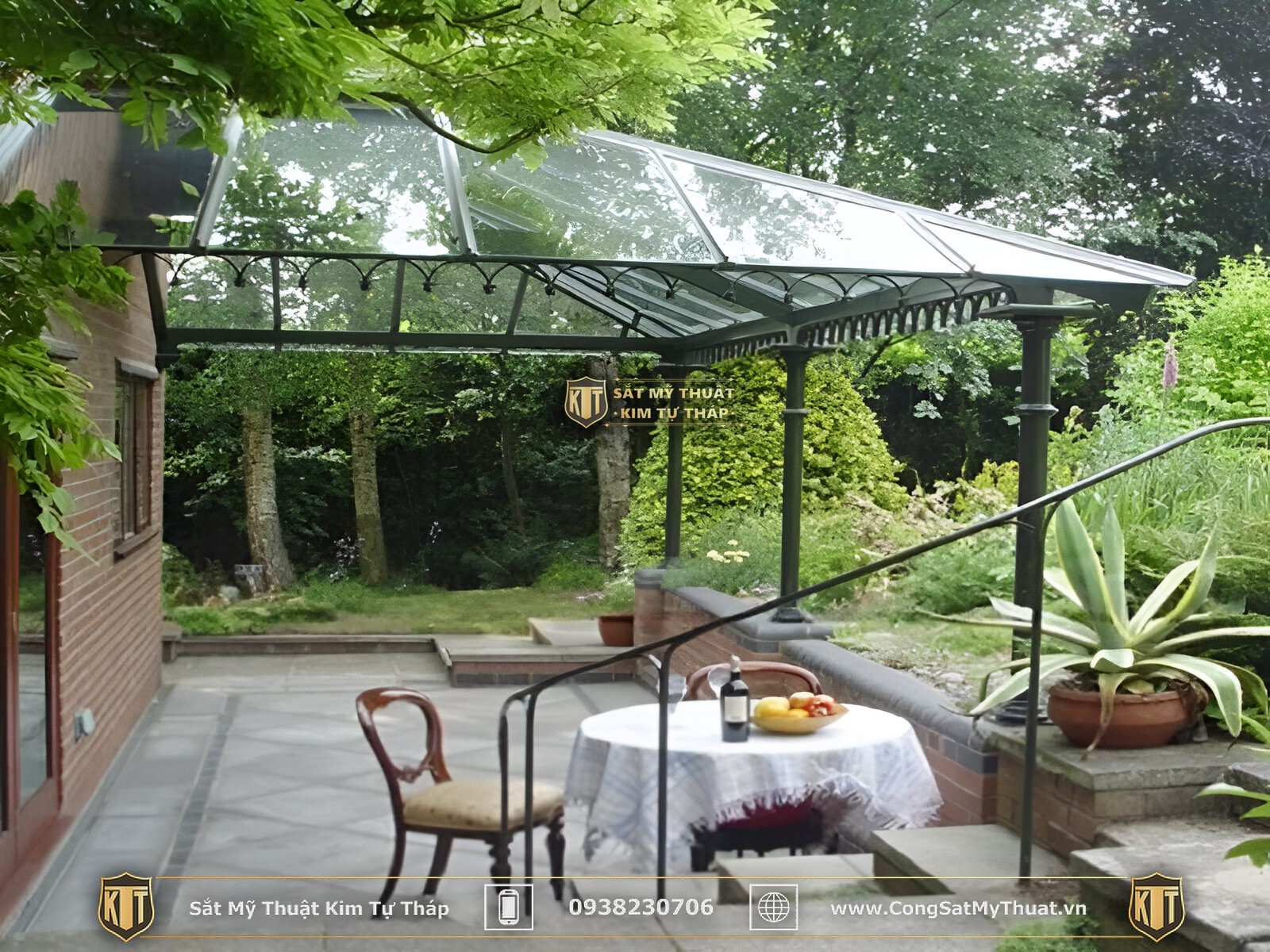 72+ Mẫu mái kính sân vườn đẹp được ưa chuộng nhất (2025) Mái che sân vườn