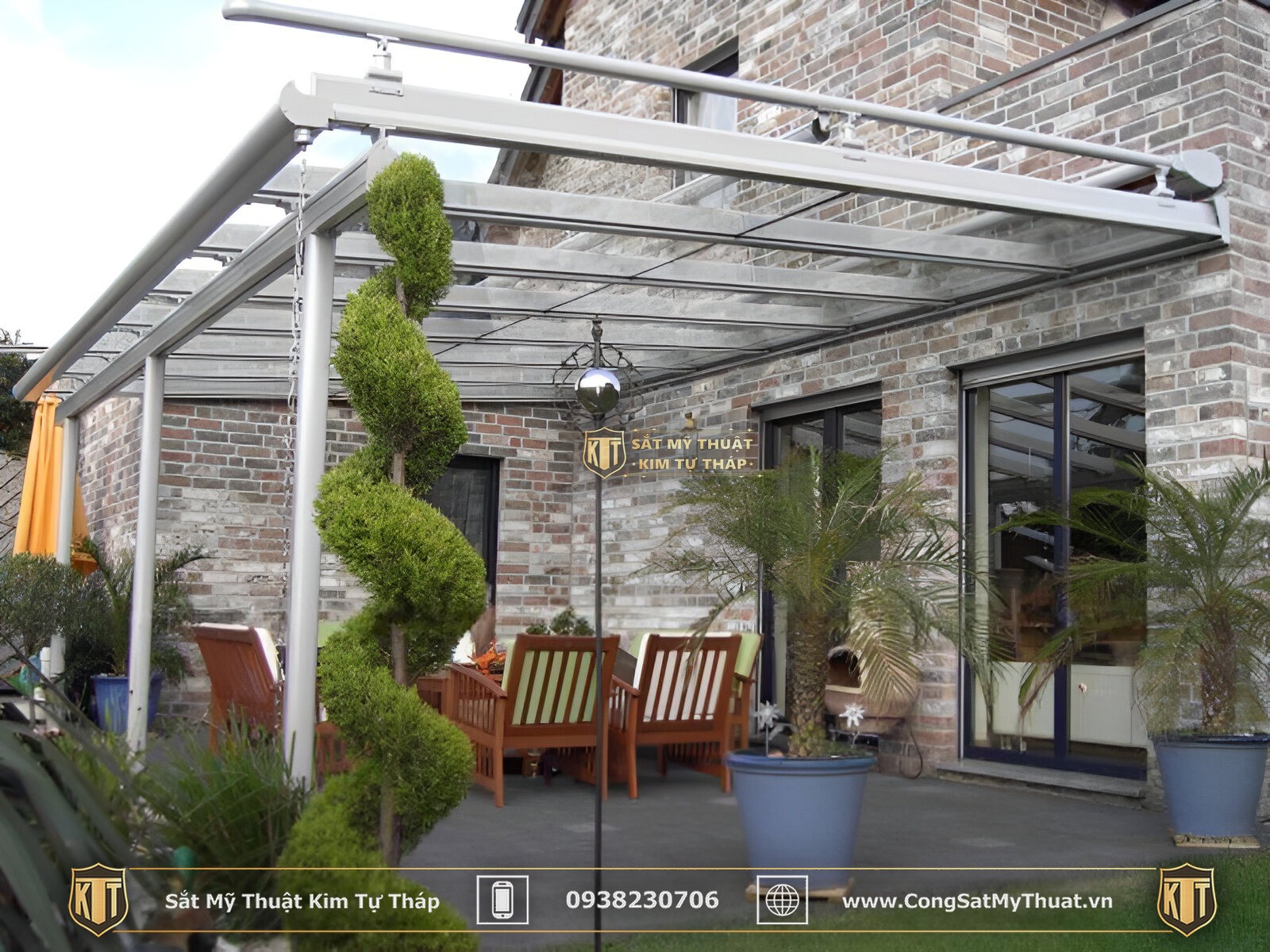 72+ Mẫu mái kính sân vườn đẹp được ưa chuộng nhất (2025) mái kính sân vườn hiện đại