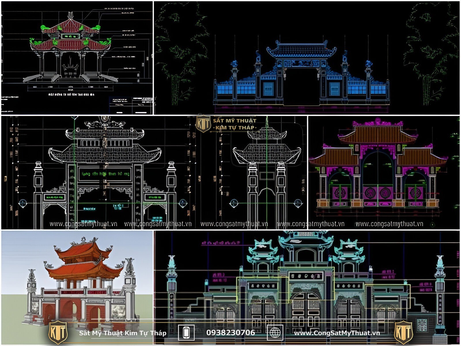 52+ Mẫu cổng chùa đẹp nhất Việt Nam thời thượng nhất 2025 Mẫu bản vẽ cổng chùa