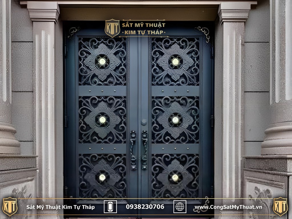 50+ Mẫu cửa đi sắt mỹ thuật đẹp sang thời thượng nhất (2025) Một số lưu ý khi chọn làm cửa đi sắt mỹ thuật