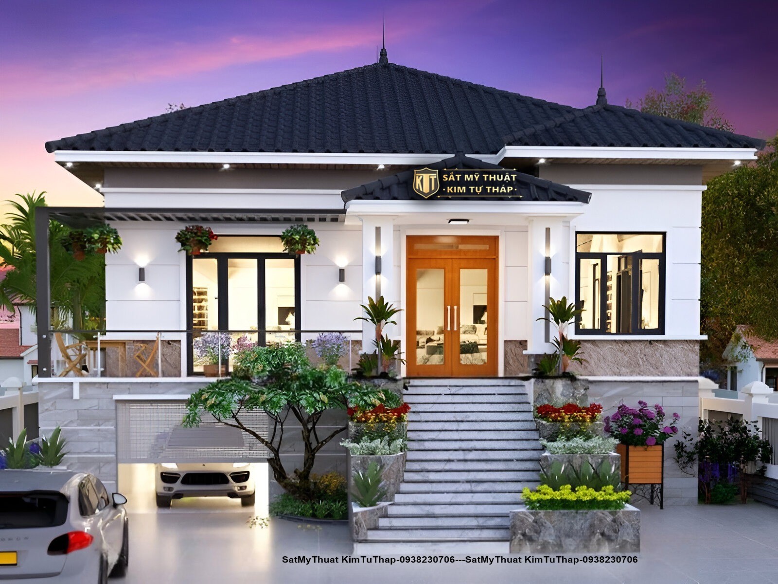 152+ Mẫu biệt thự 2 tầng mái Thái đẹp ưa chuộng nhất (2025) Biệt thự mái Thái 2 tầng thiết kế chữ L