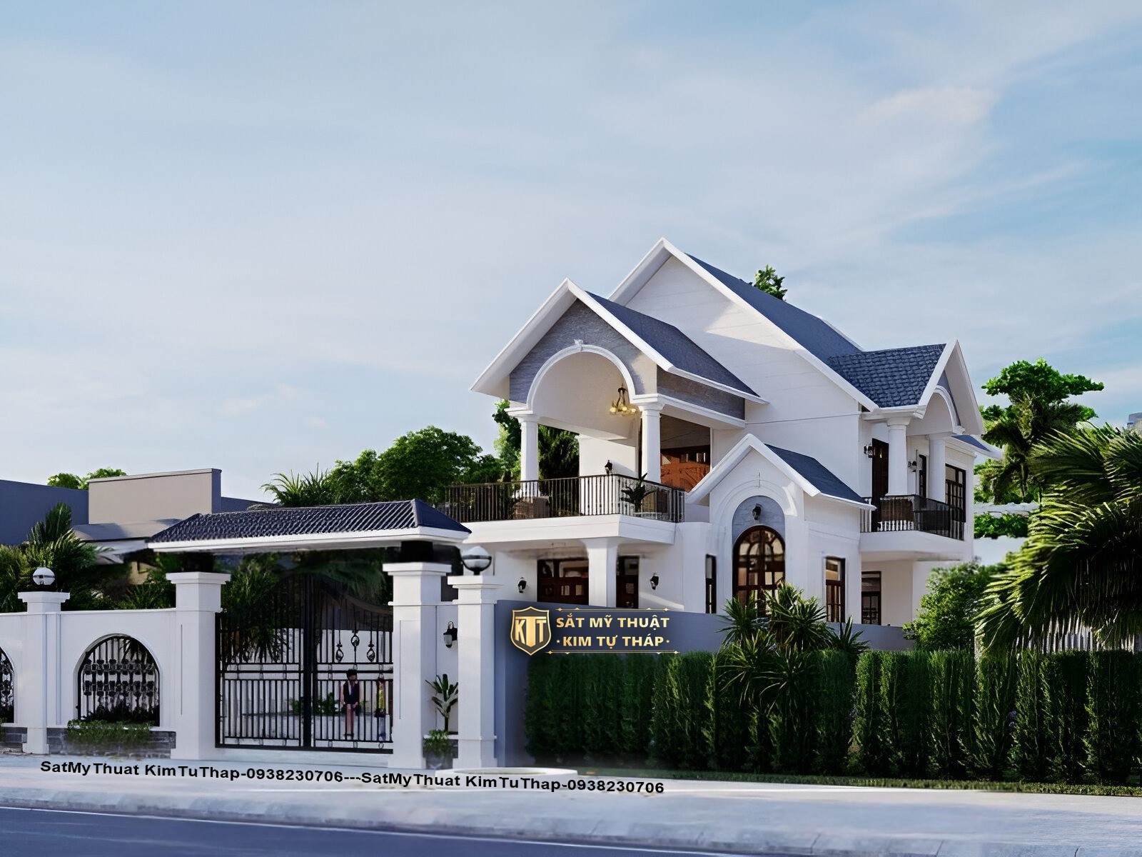 152+ Mẫu biệt thự 2 tầng mái Thái đẹp ưa chuộng nhất (2025) biệt thự 2 tầng mái thái tân cổ điển