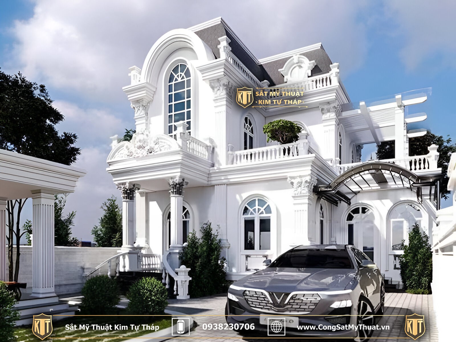 50+ Mẫu biệt thự 2 tầng kiểu Châu Âu được ưa chuộng nhất 2025 Biệt thự 2 tầng cổ điển phong cách Pháp