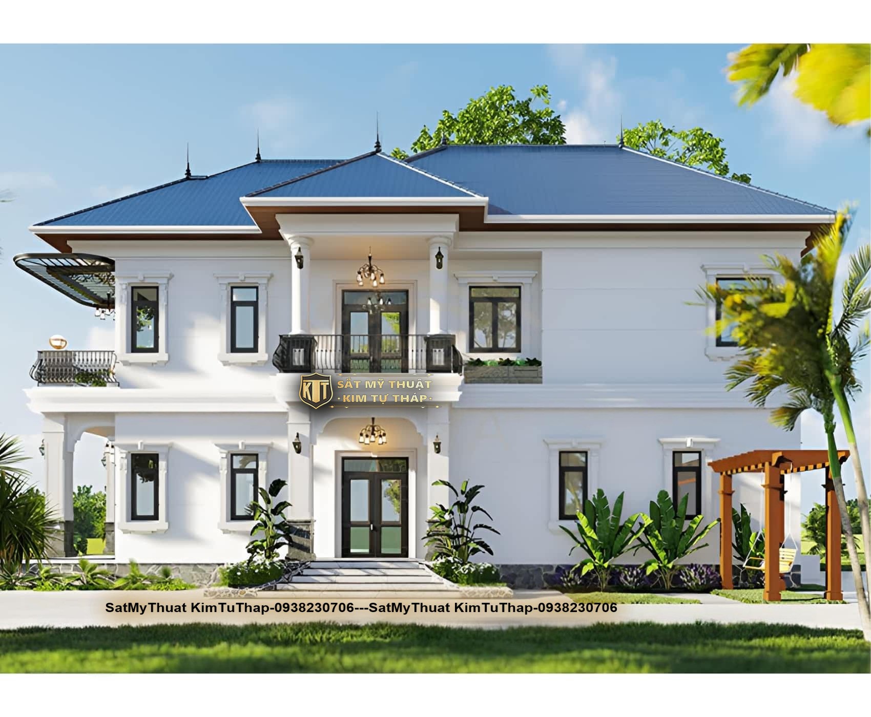 Biệt thự sân vườn tân cổ tiện nghi