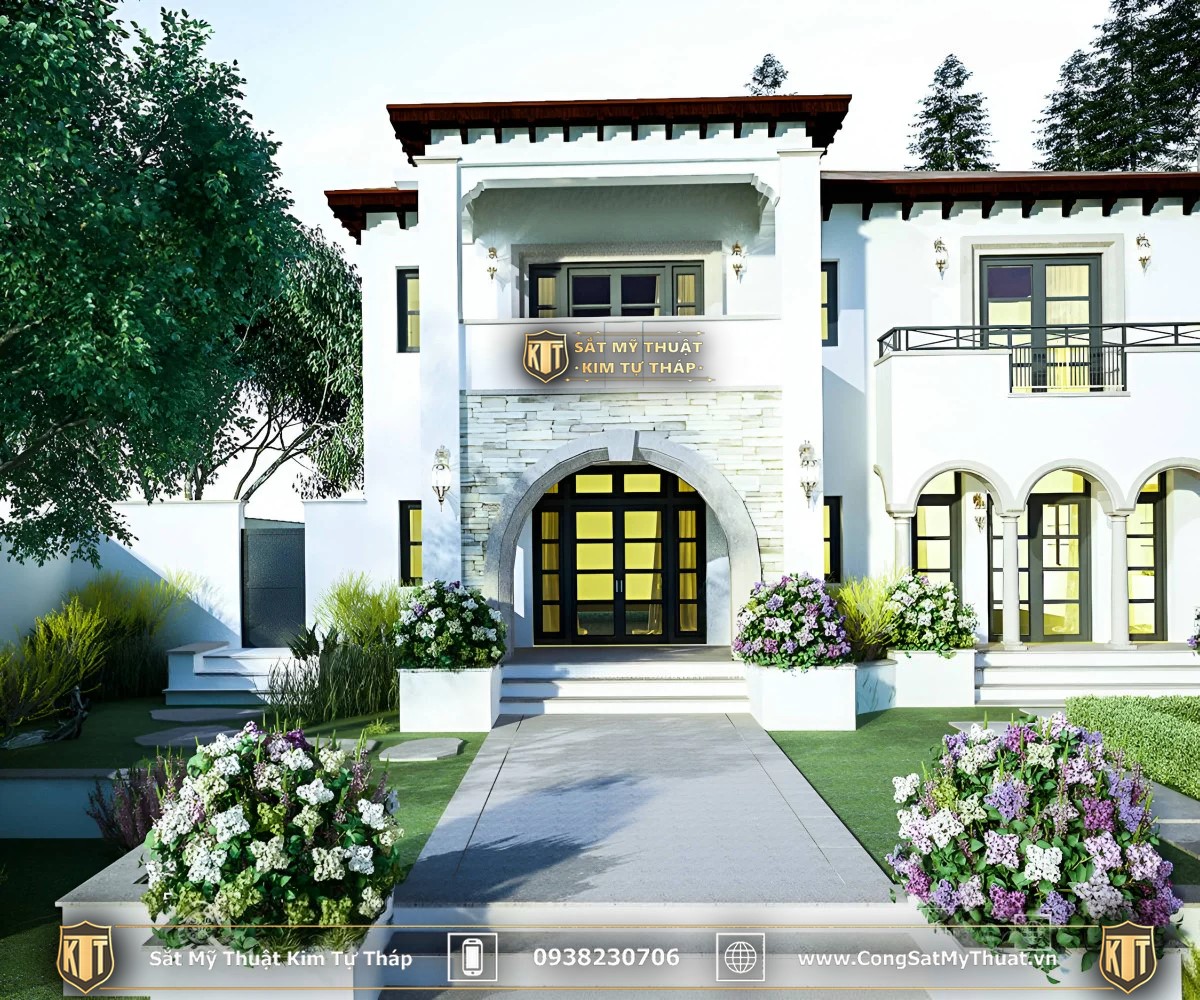 50+ Mẫu biệt thự 2 tầng kiểu Châu Âu được ưa chuộng nhất 2025 Những kiểu biệt thự 2 tầng chữ L theo kiểu châu Âu