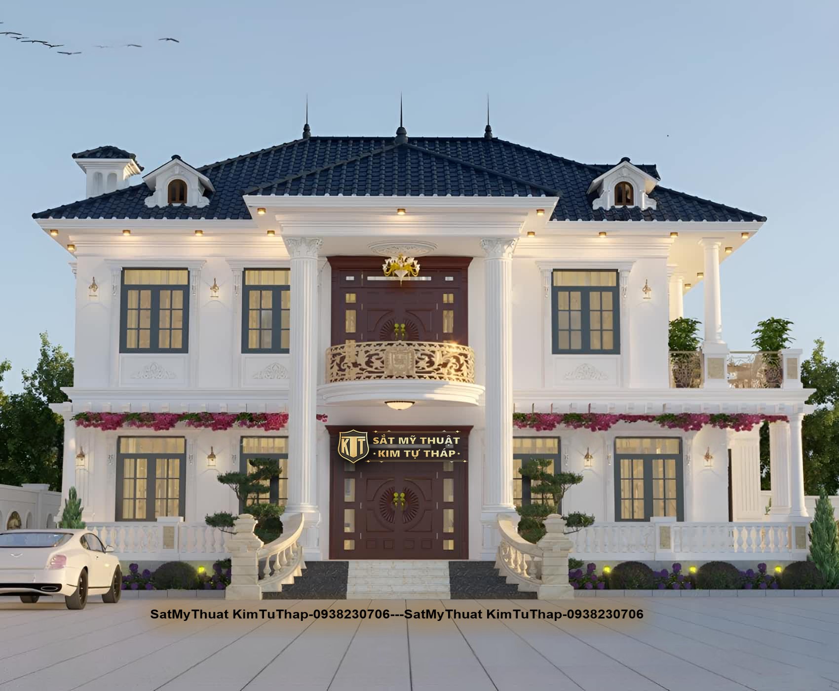 Biệt thự tân cổ điển 2 tầng 1 tỷ mái Nhật lộng lẫy