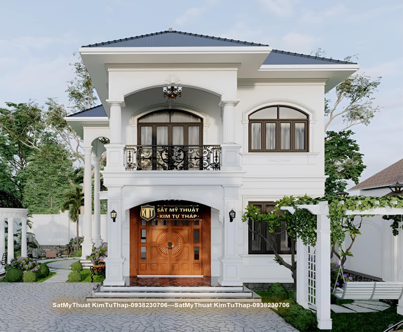 Biệt thự tân cổ điển 2 tầng 1 tỷ mái Nhật